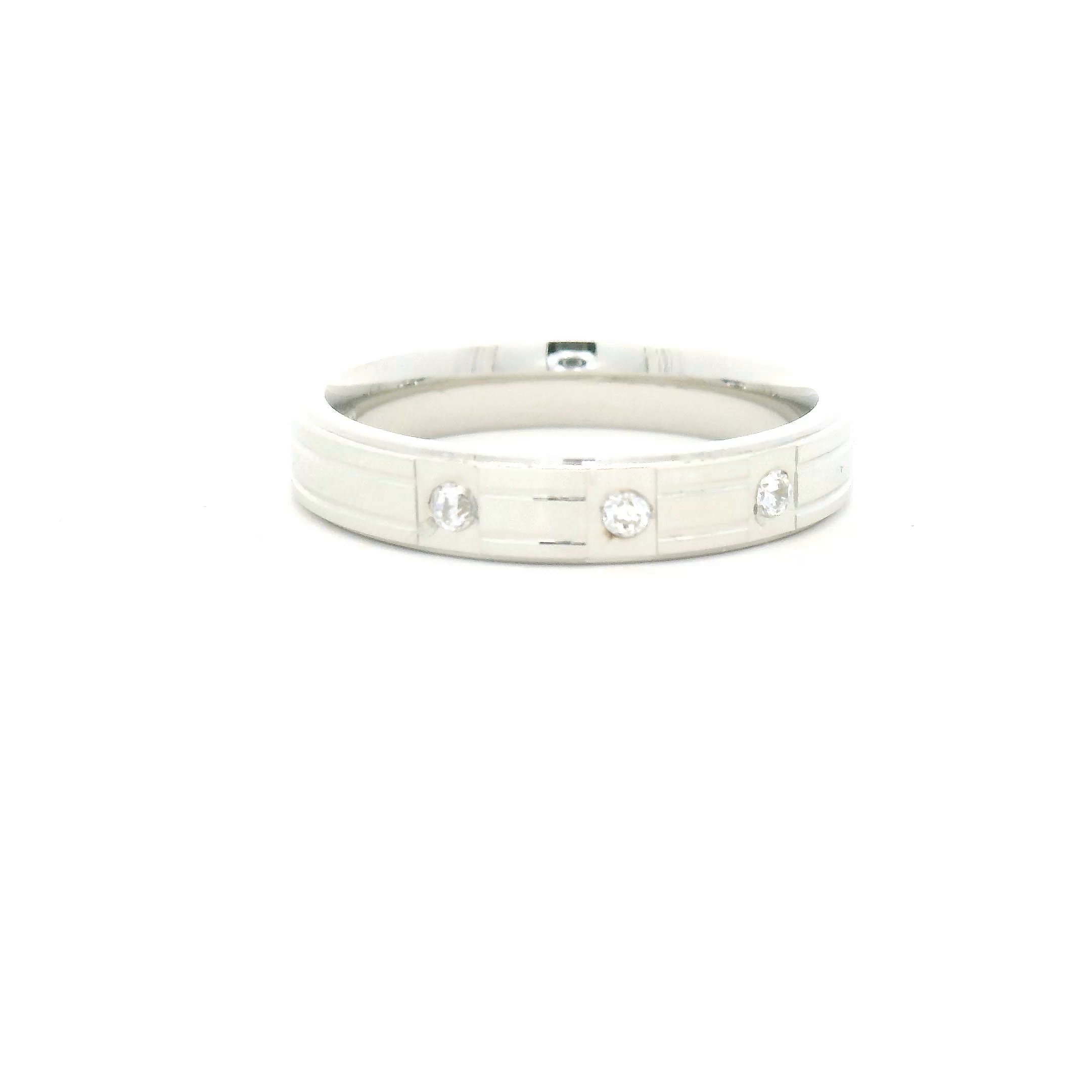 Silver Mens Ring with Gemstone Accents