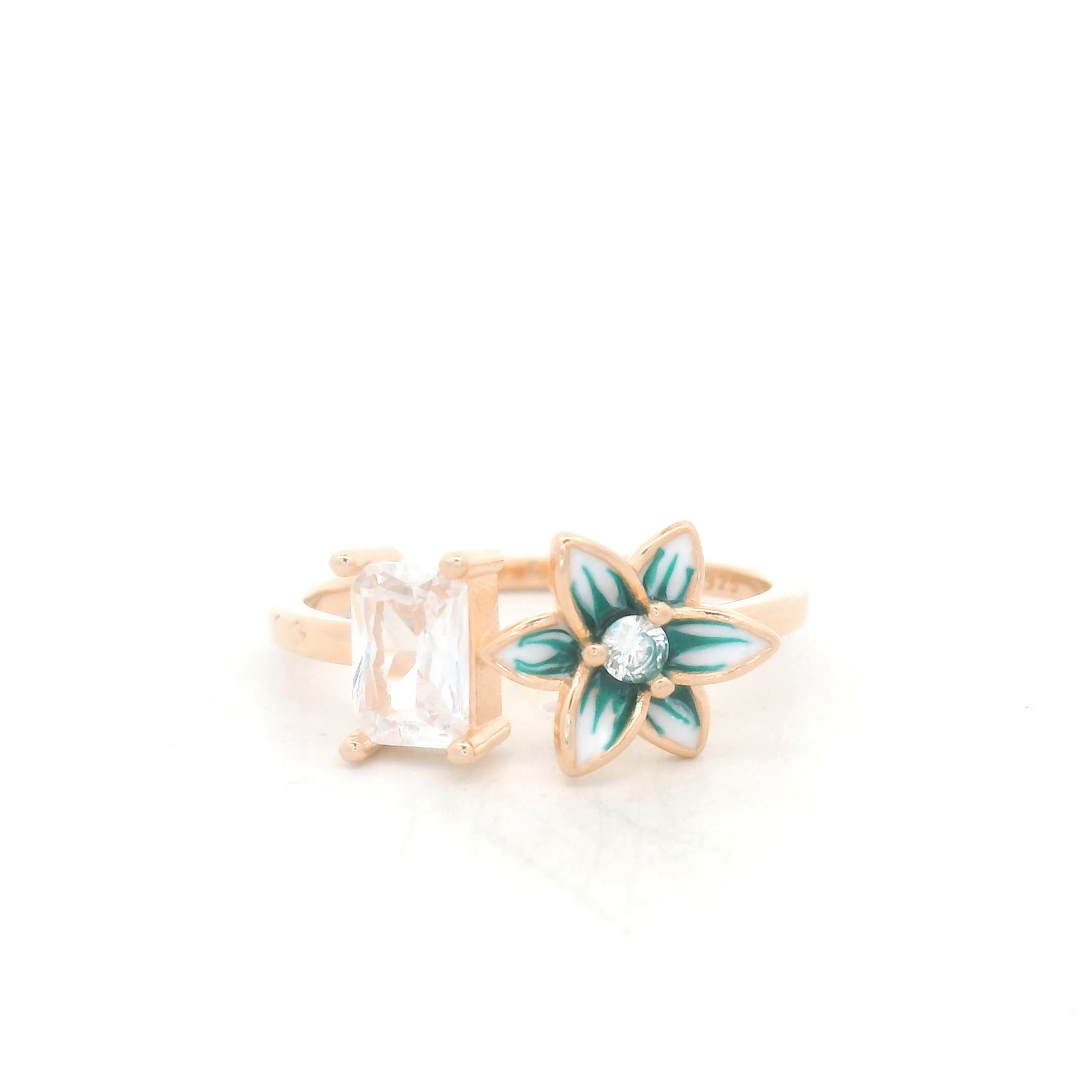 Floral Design Ring for Silver