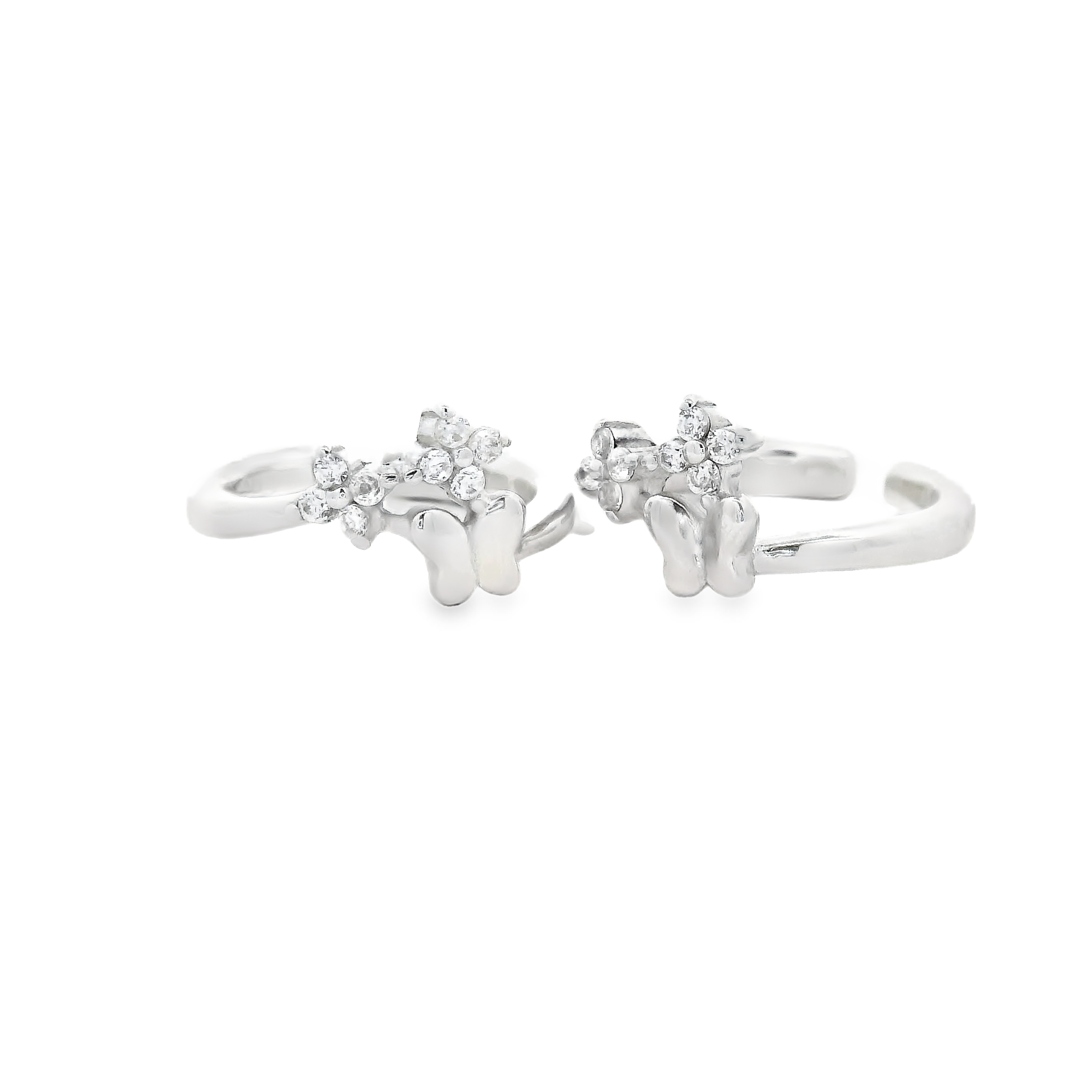 Butterfly Gemstone Toe Rings