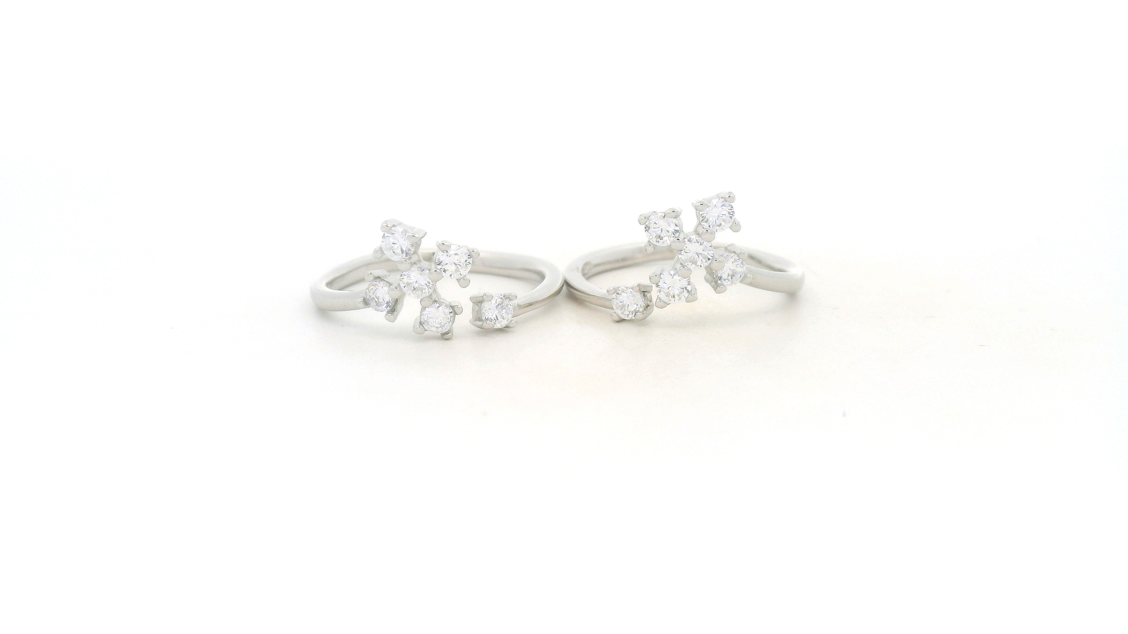 925 Silver Diamond Toe Rings