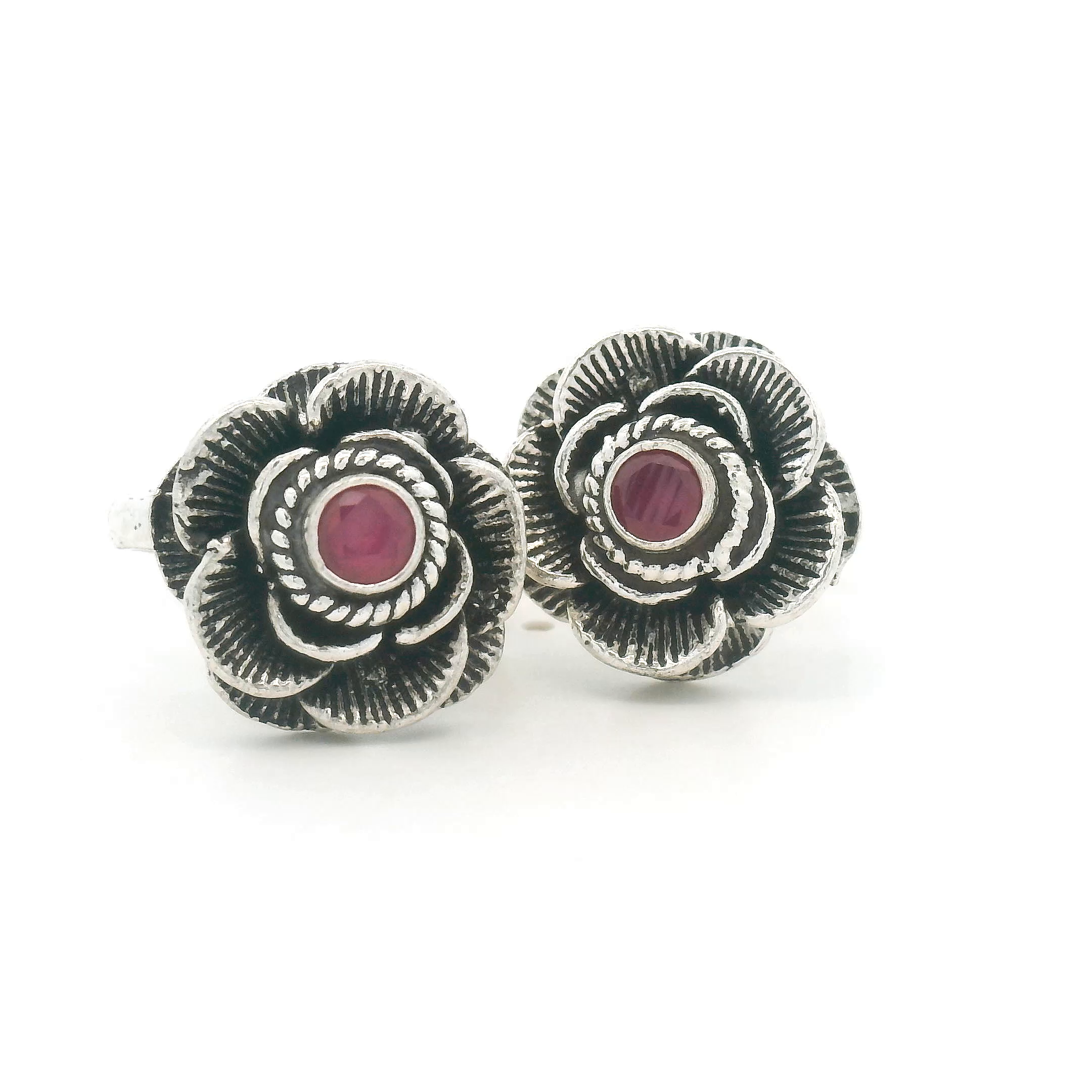 Flower Design for Silver Toe Ring