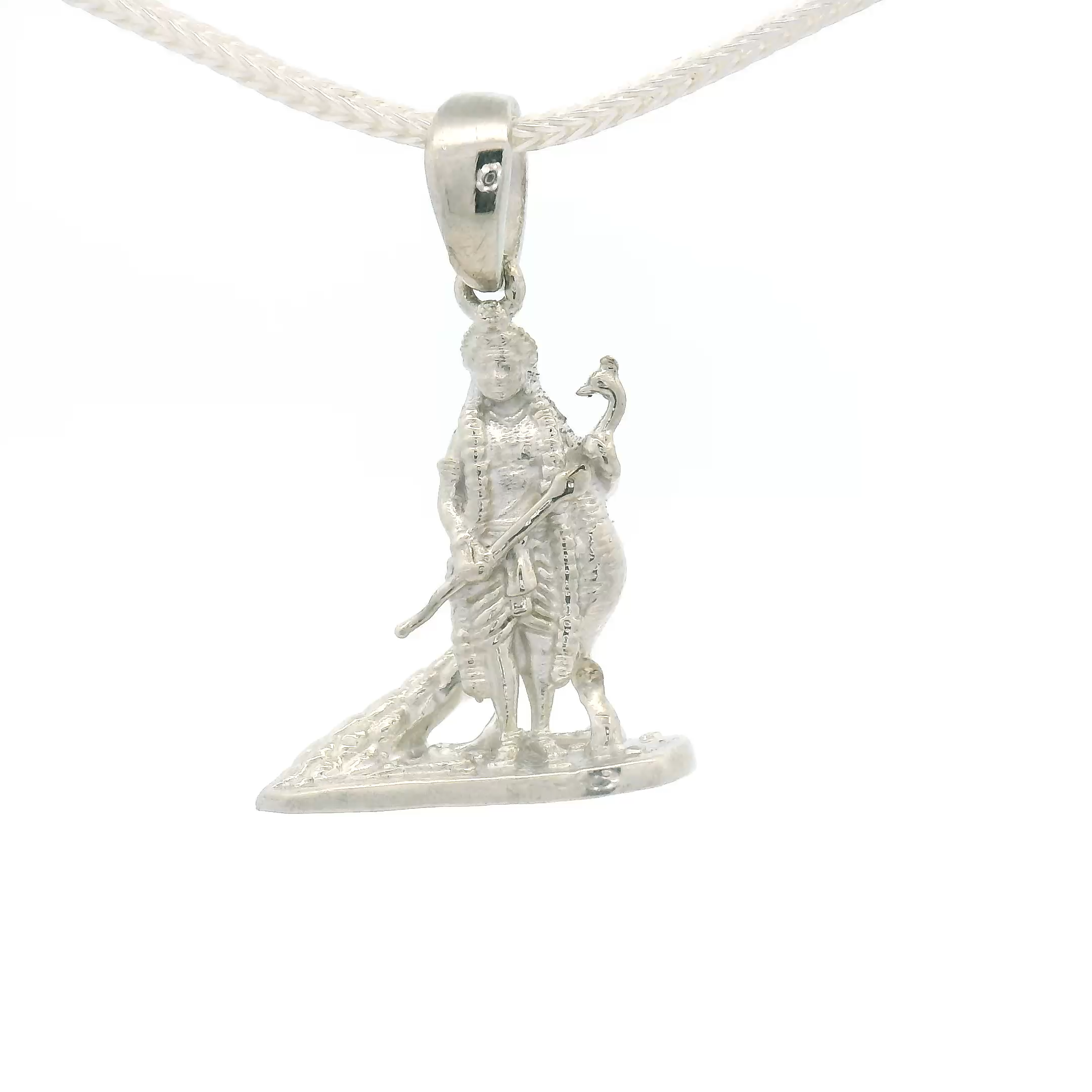 Elegant Silver Pendant of a Goddess