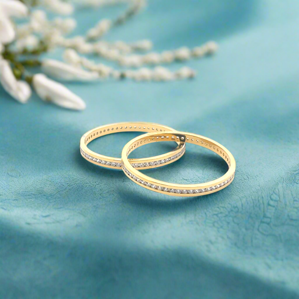 Beautiful Gold Plated and Diamond bangles