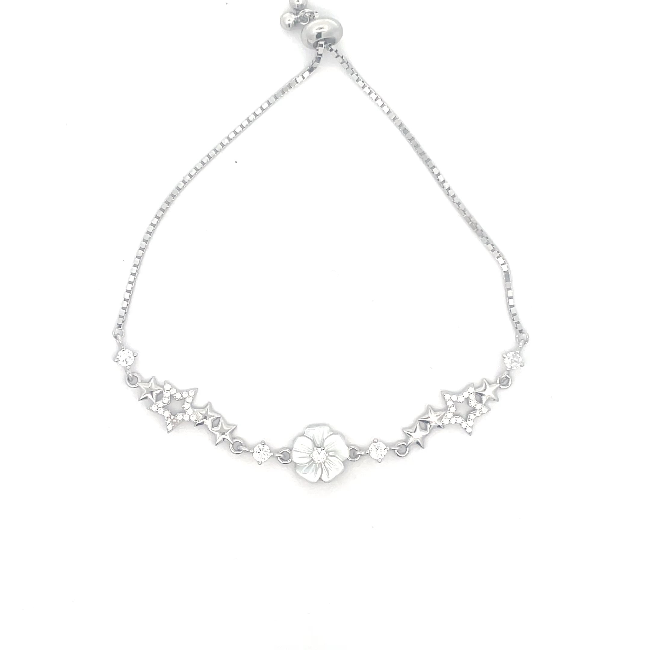 925 Silver and Shell Bracelet