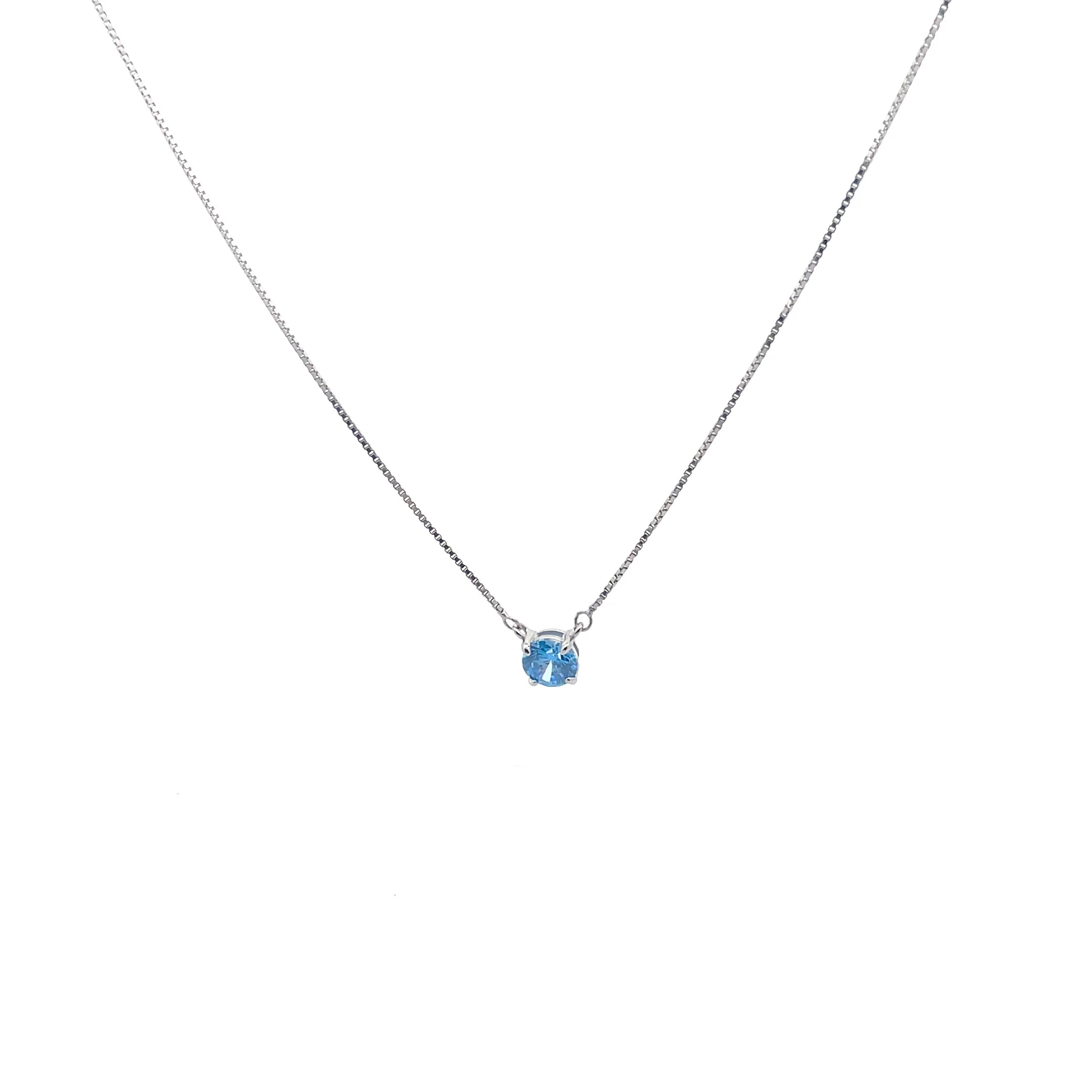 925 Silver Blue Gemstone Pendant