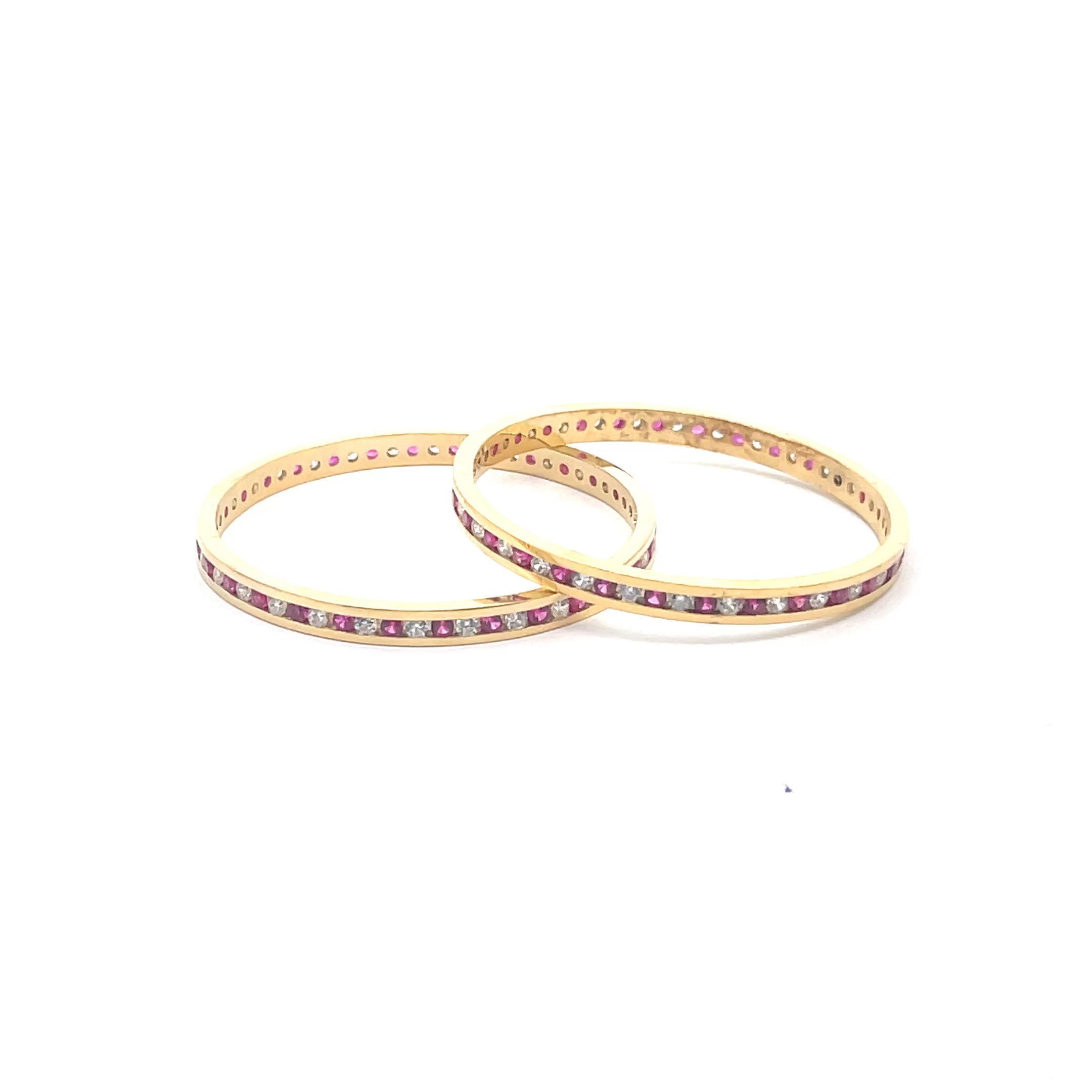 Gold Plated and Ruby Bangles