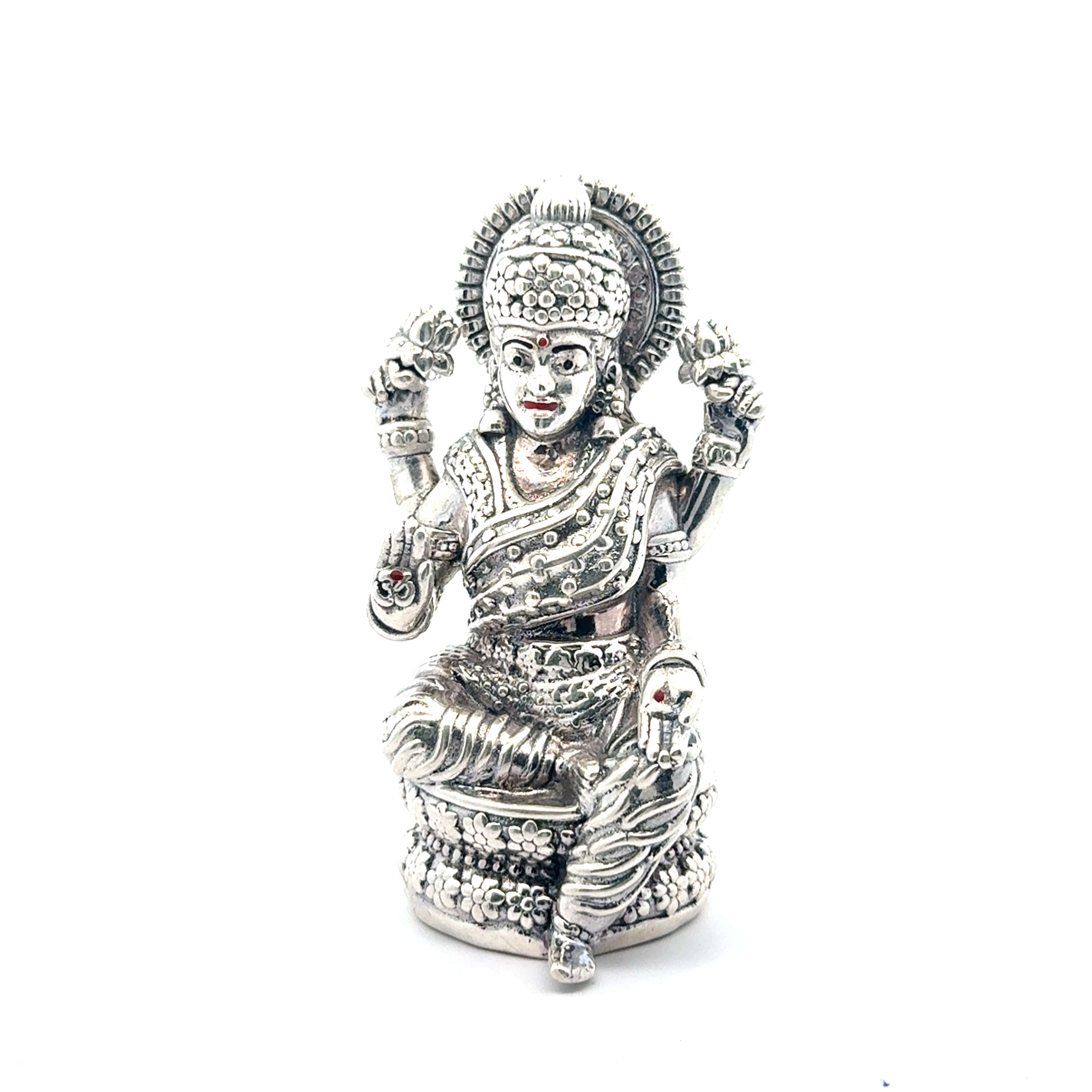 Intricate Silver Statue of a Deity