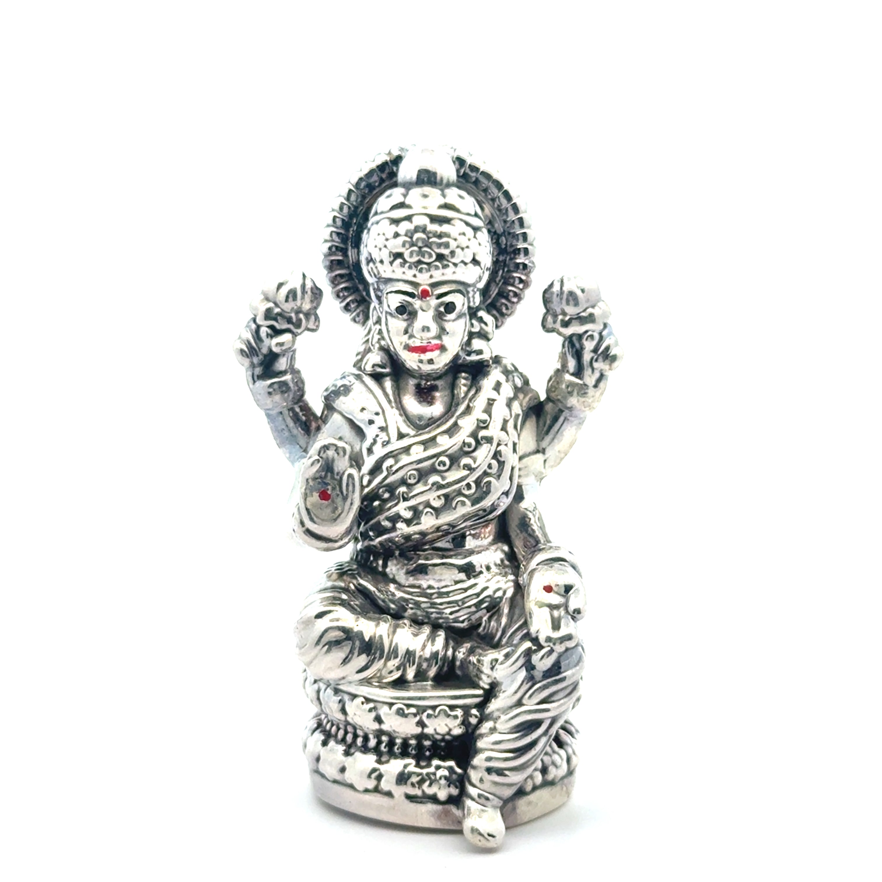 Oxidised Silver Statue of a Deity