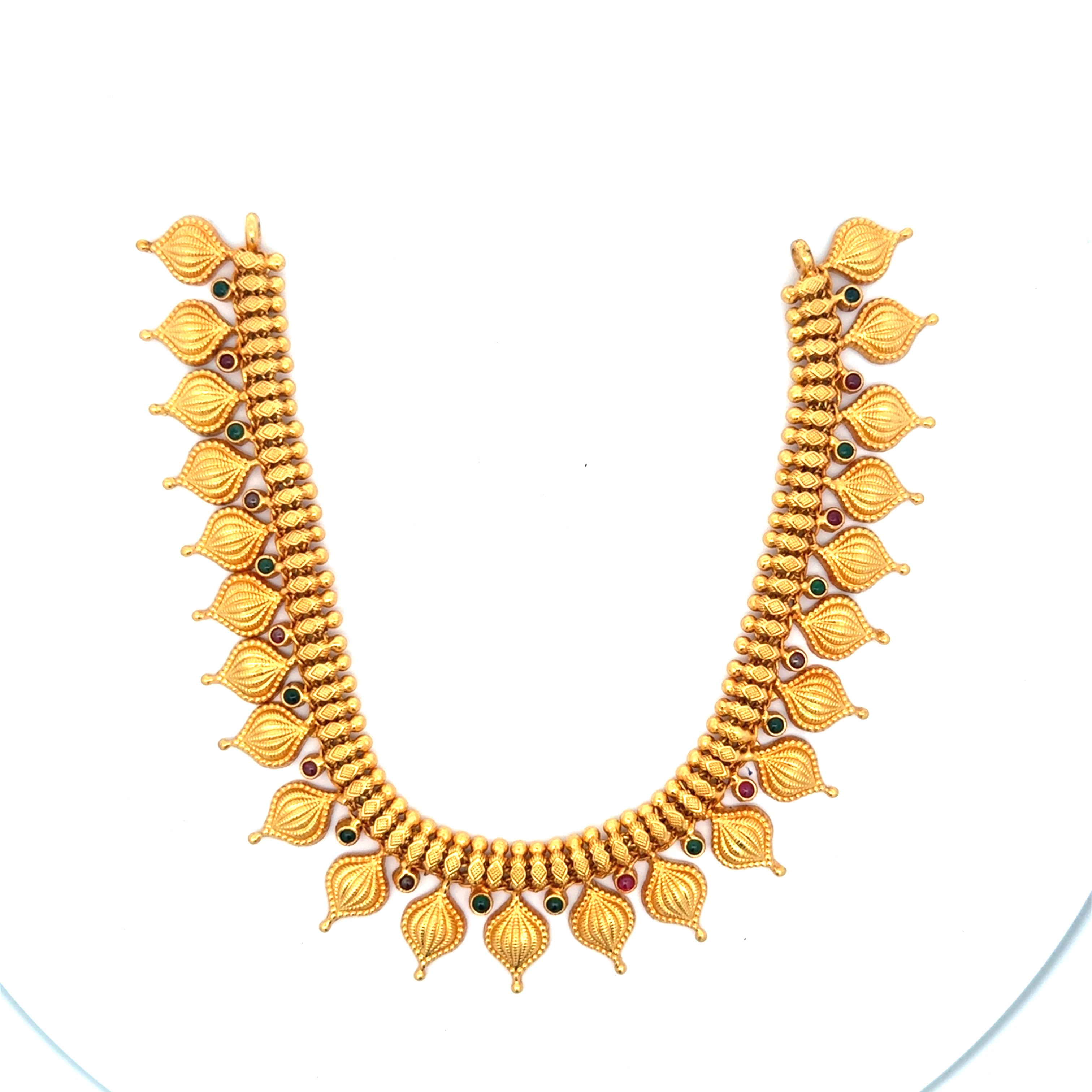 Gold Plated Necklace with Colorful Accents