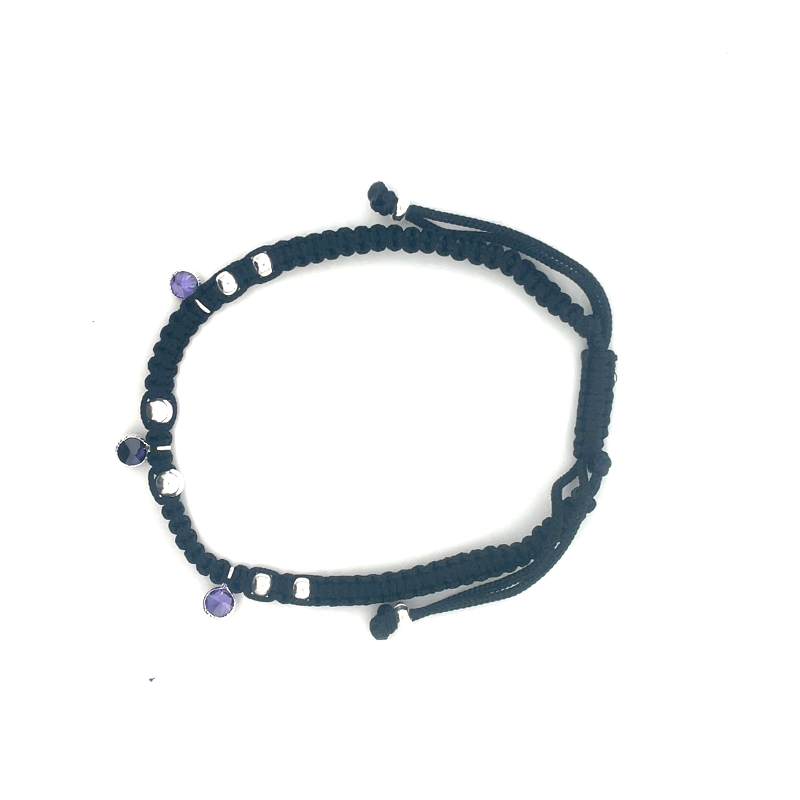 Womens Black Cord Anklets