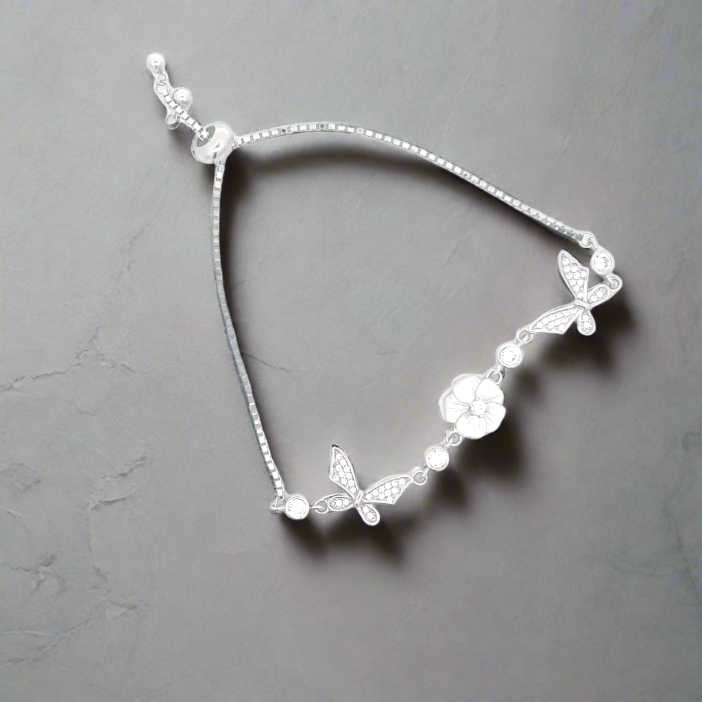 925 Pure Silver Butterfly Bracelet