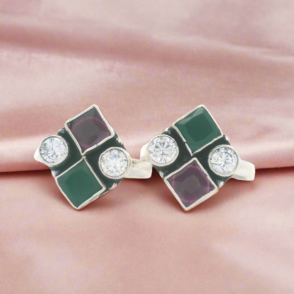 Geometric Silver Toe Rings