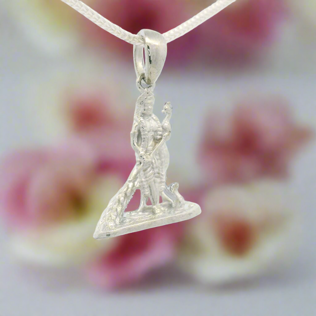 Elegant Silver Pendant of a Goddess