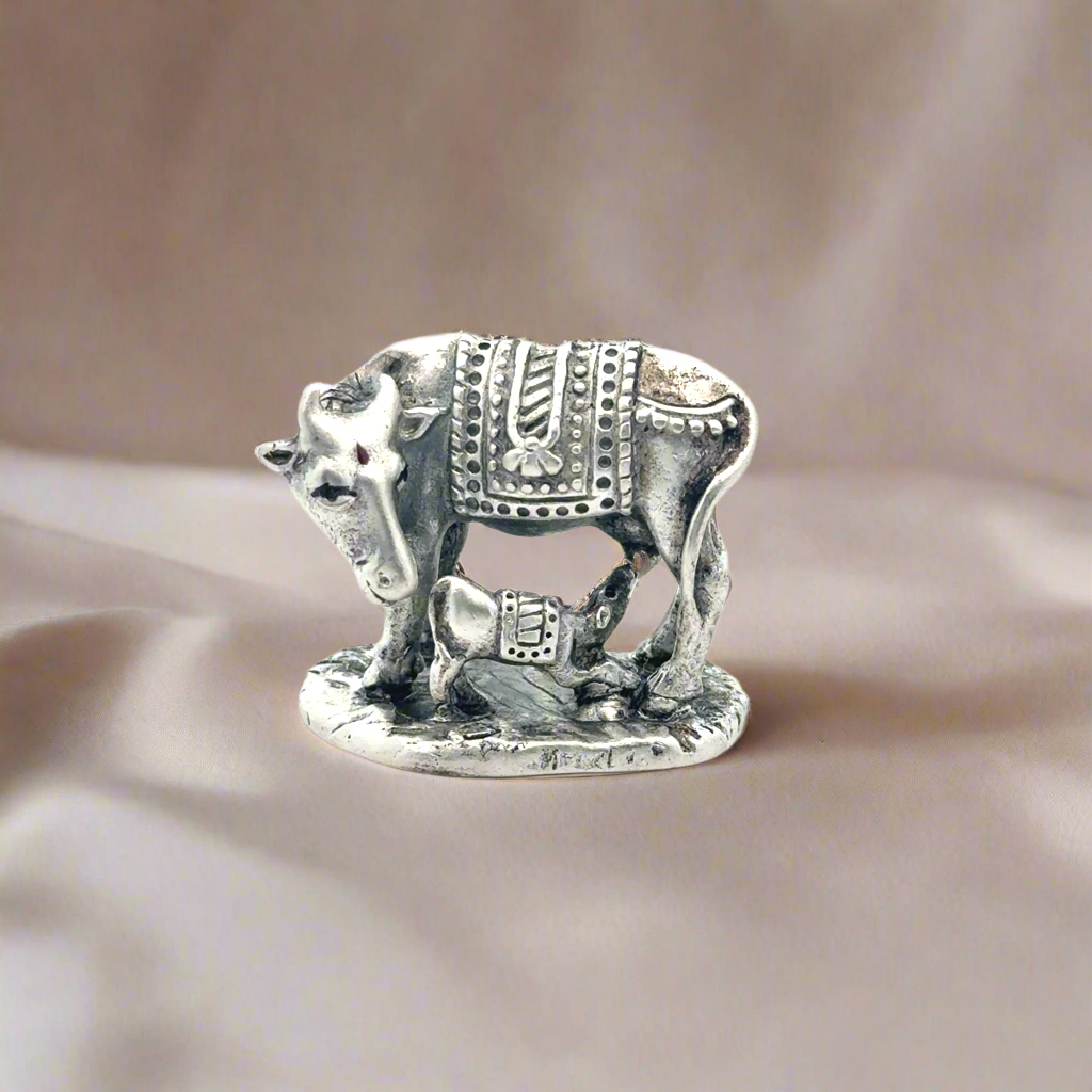 Charming Cow and Calf Figurine
