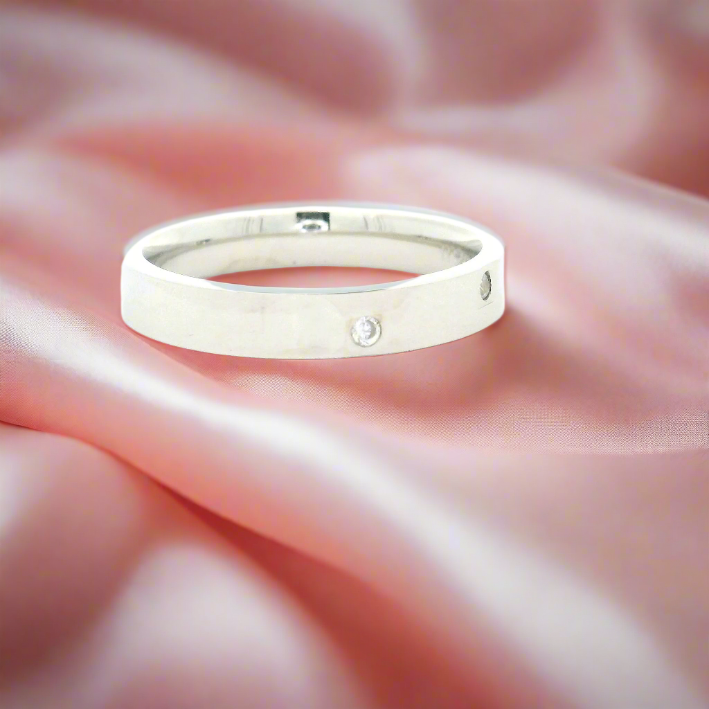 925 Pure Silver Ring with Diamonds