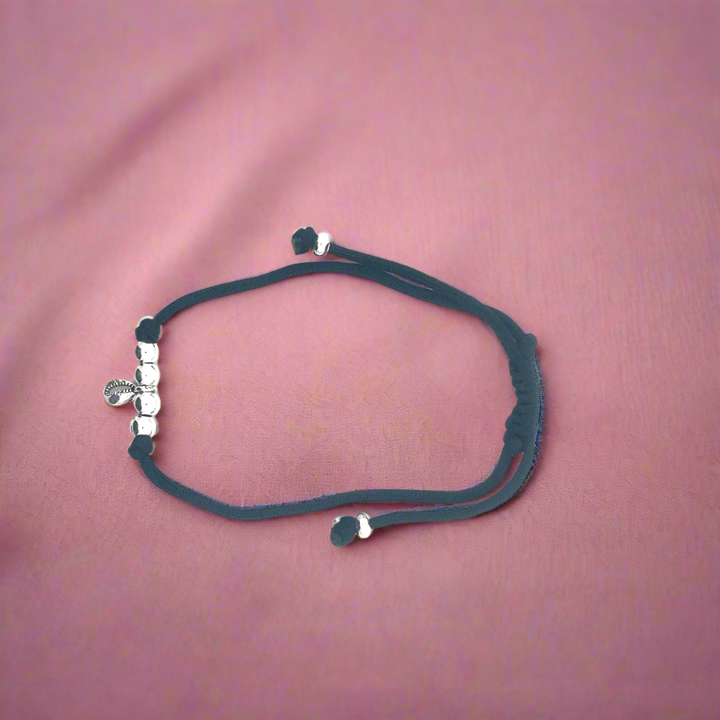 Stylish Black Cord Anklets