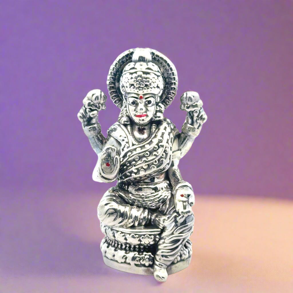 Oxidised Silver Statue of a Deity