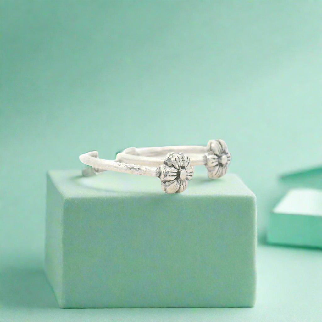 Ruby Accents Toe Rings