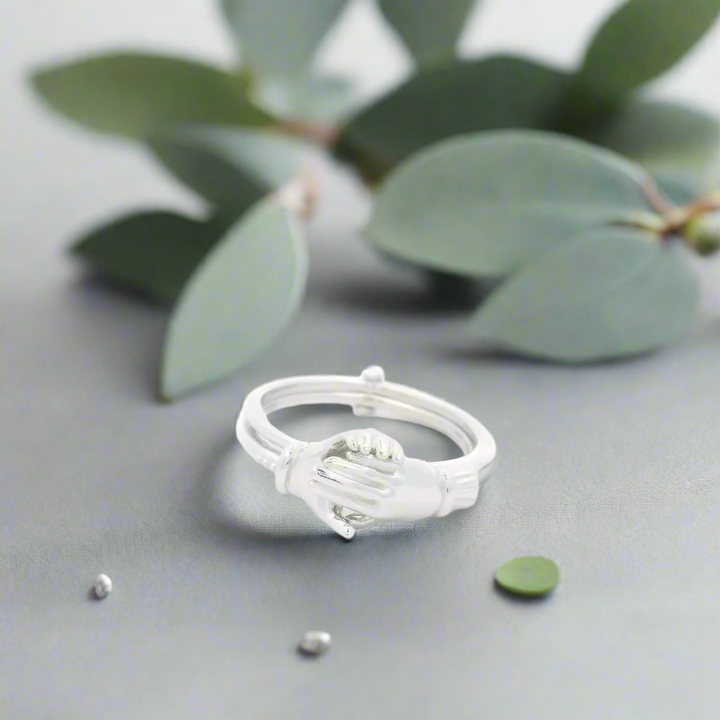 Silver Hand Ladies Ring