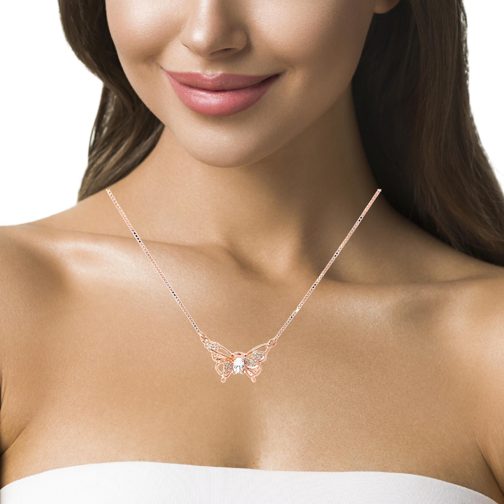 Elegant Butterfly Pendant Chains