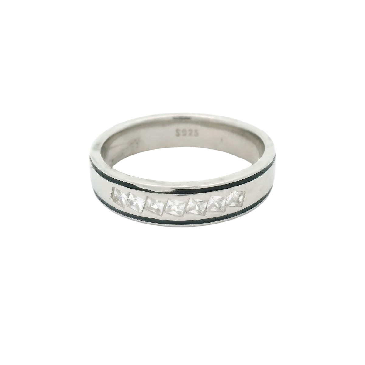 Elegant Silver Ring with Diamonds