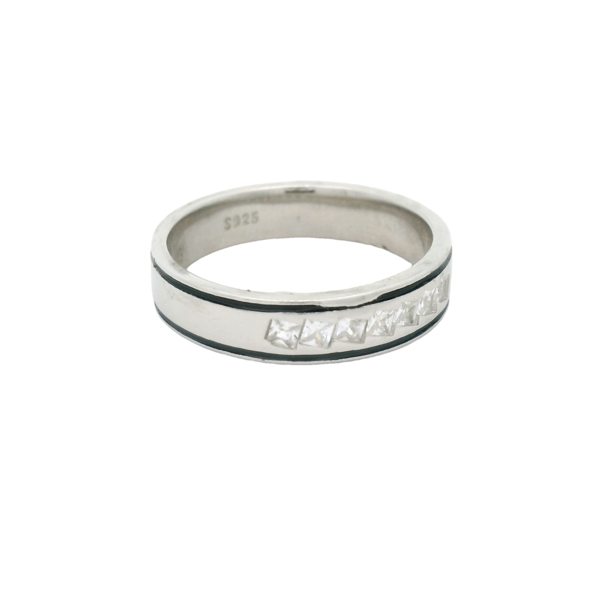 Elegant Silver Ring with Diamonds