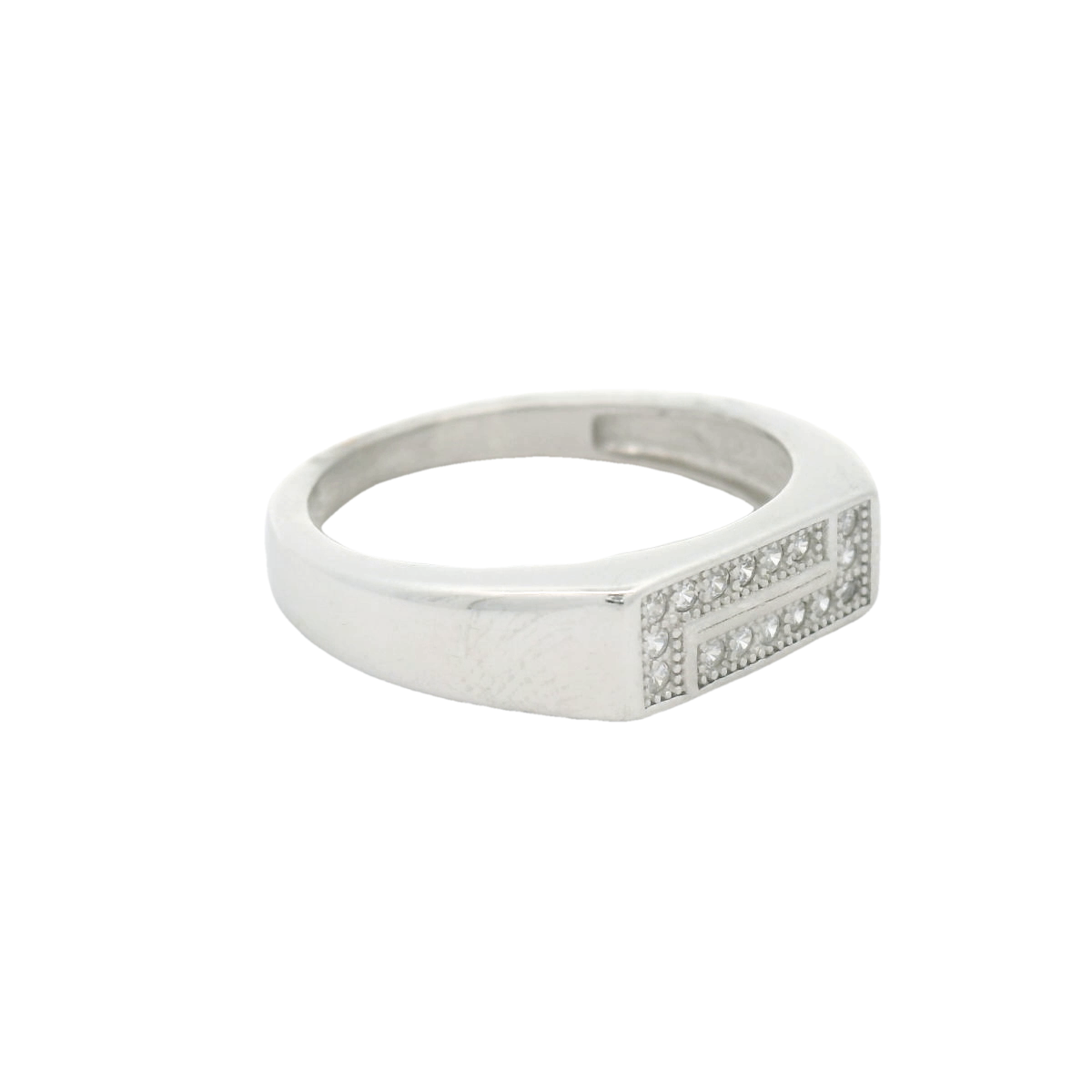 Elegant Silver Diamond Ring