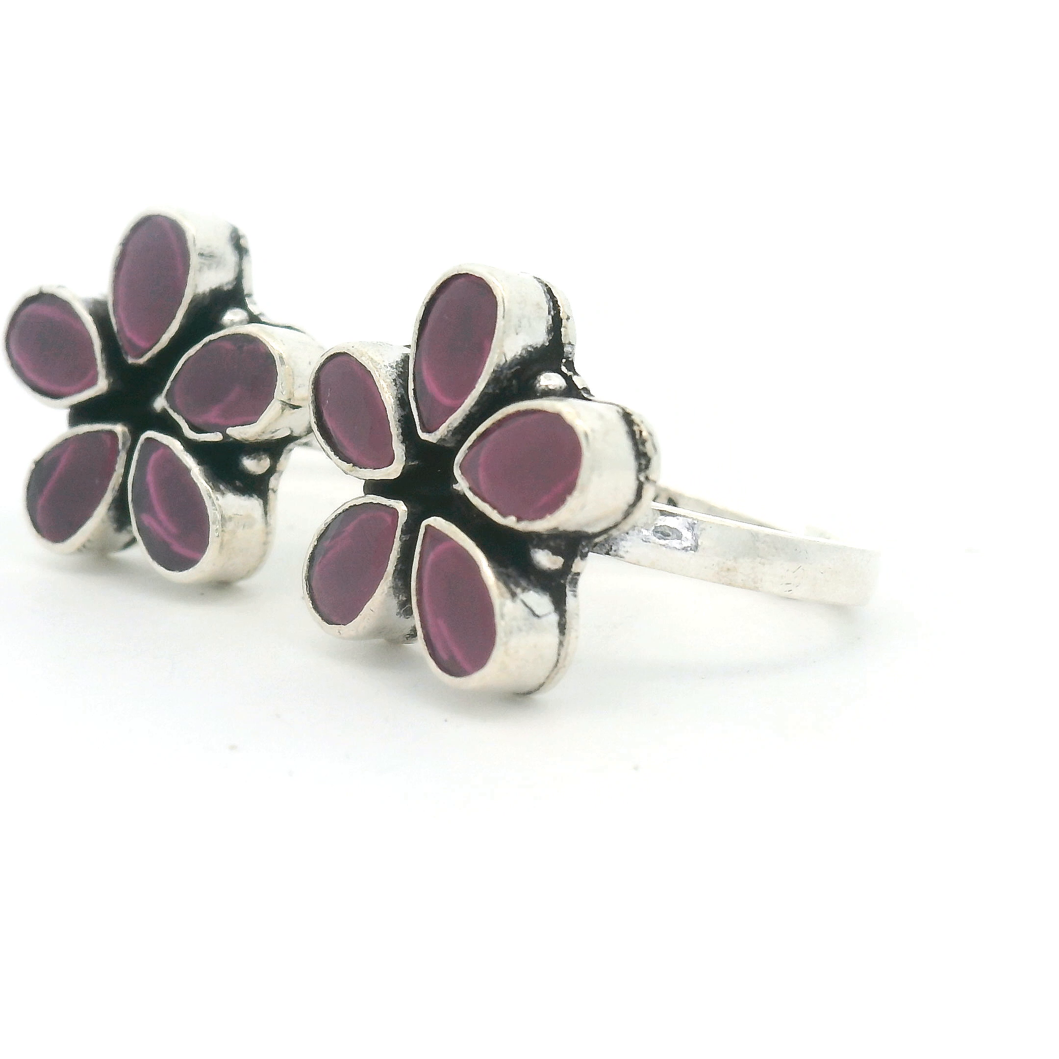 Rose Bloom Antique Toe Ring