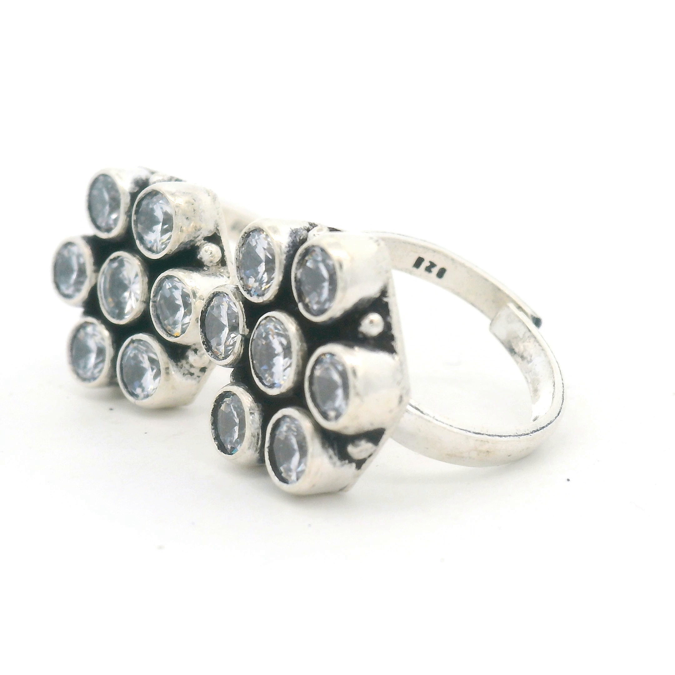 7 Gemstone Silver Toe Rings