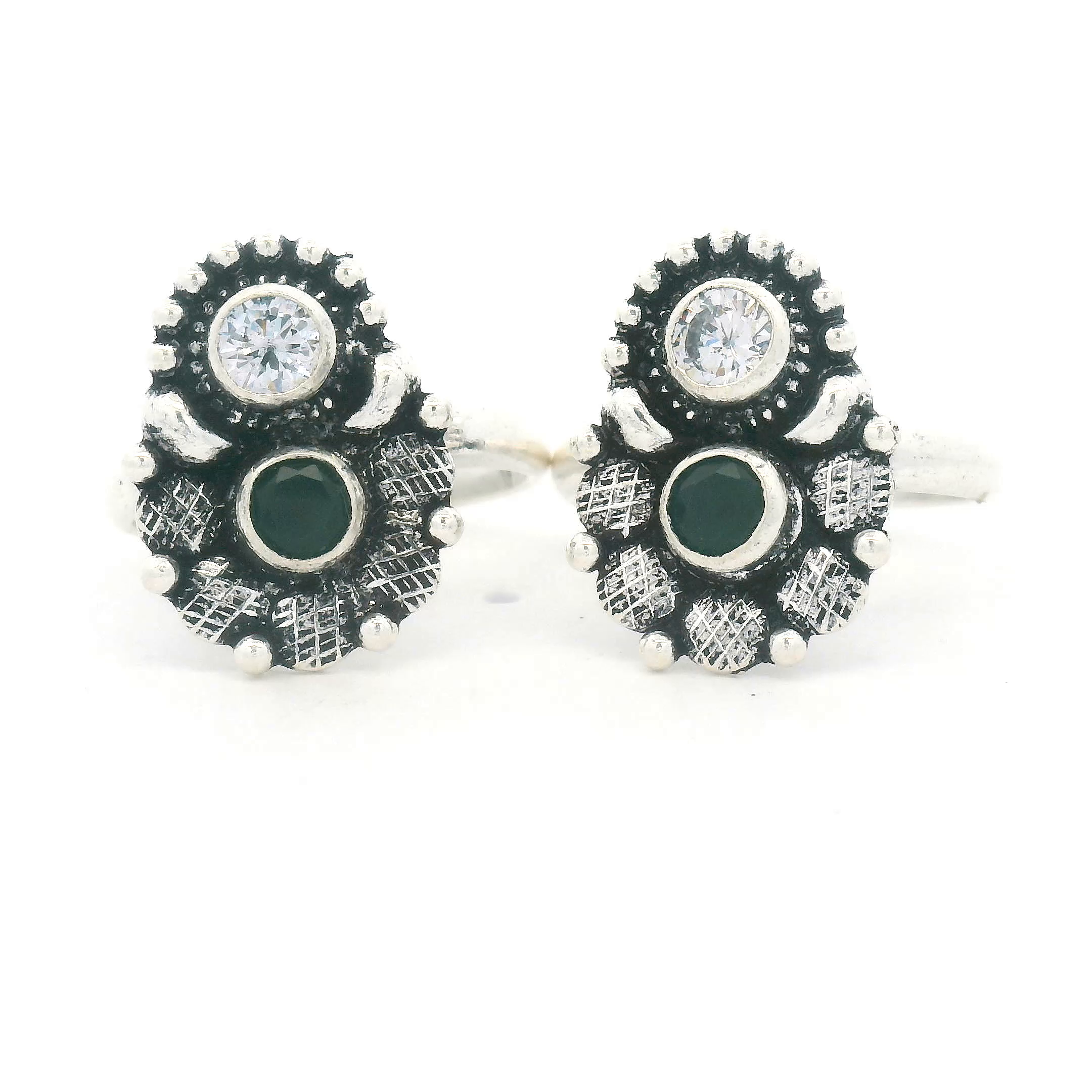 Antique Charm Oxidised Toe Ring