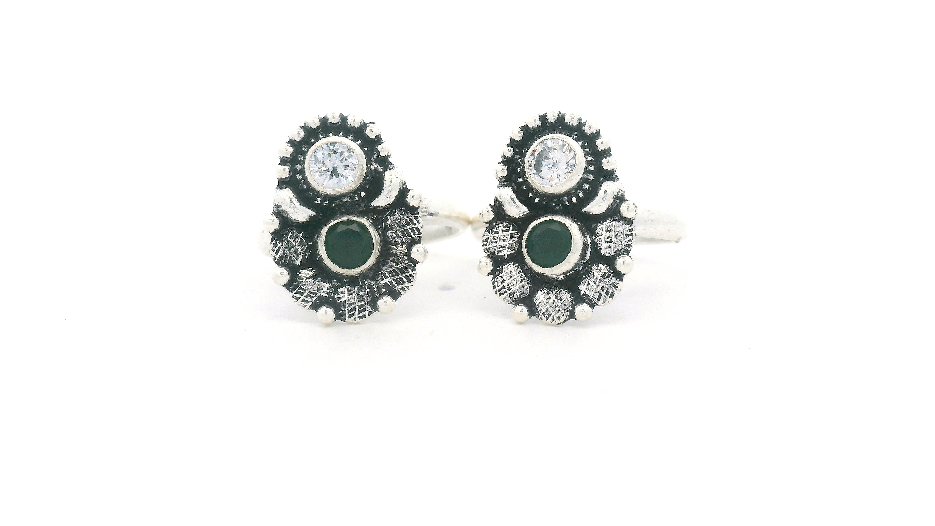 Antique Charm Oxidised Toe Ring