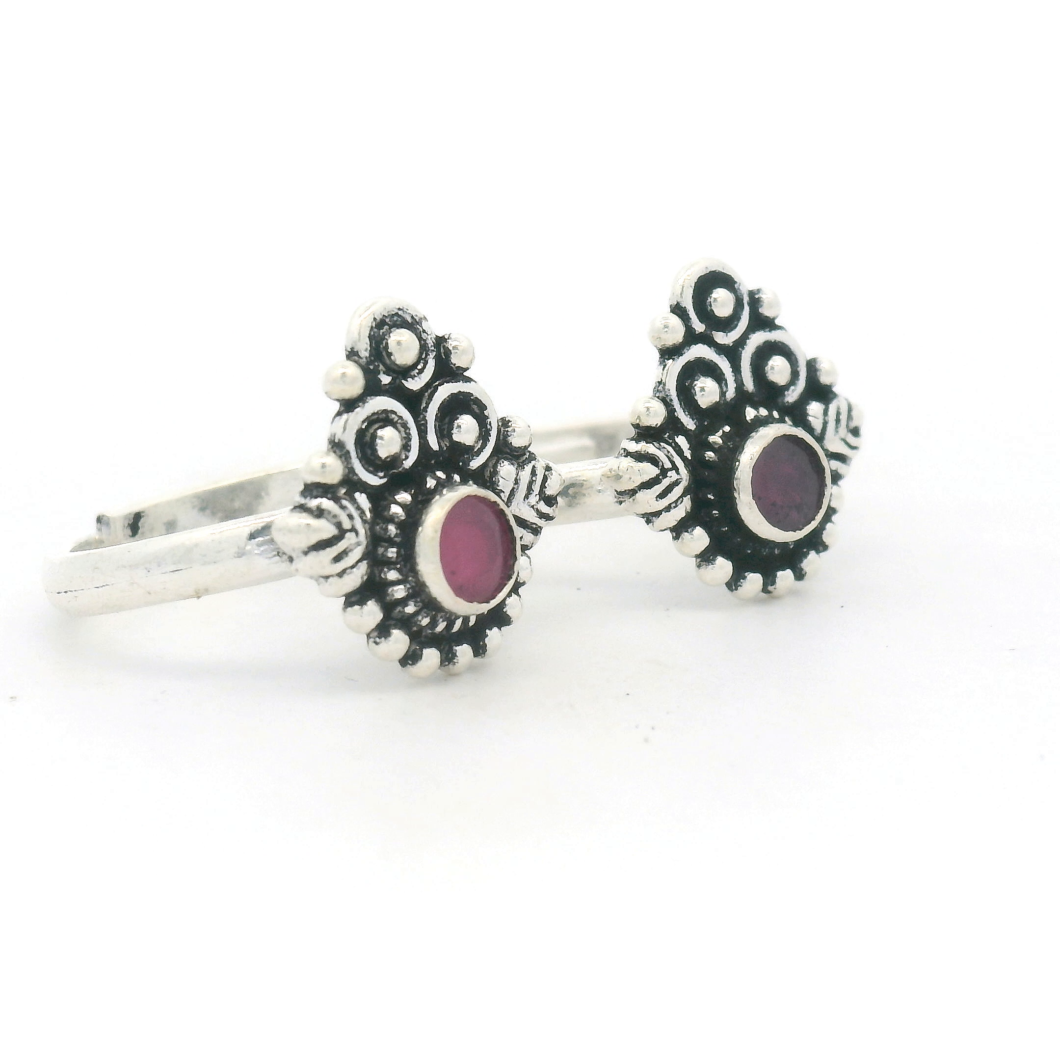Antique Swirl Silver Toe Ring