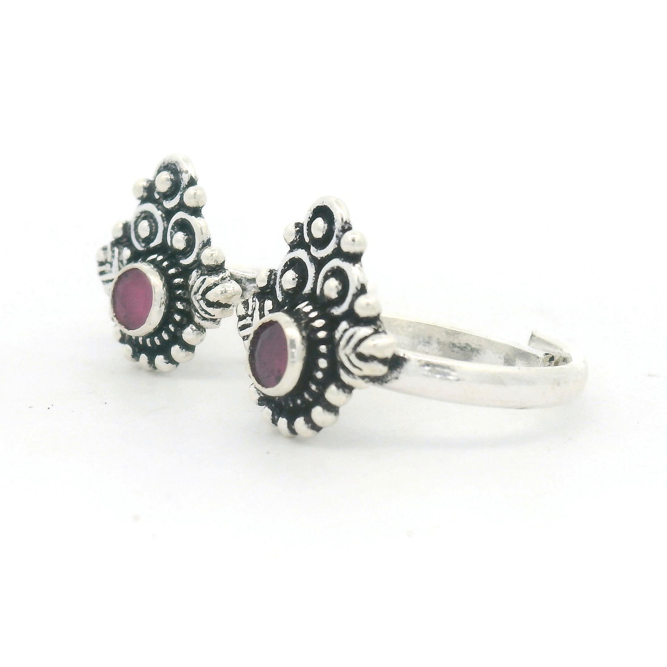 Antique Swirl Silver Toe Ring