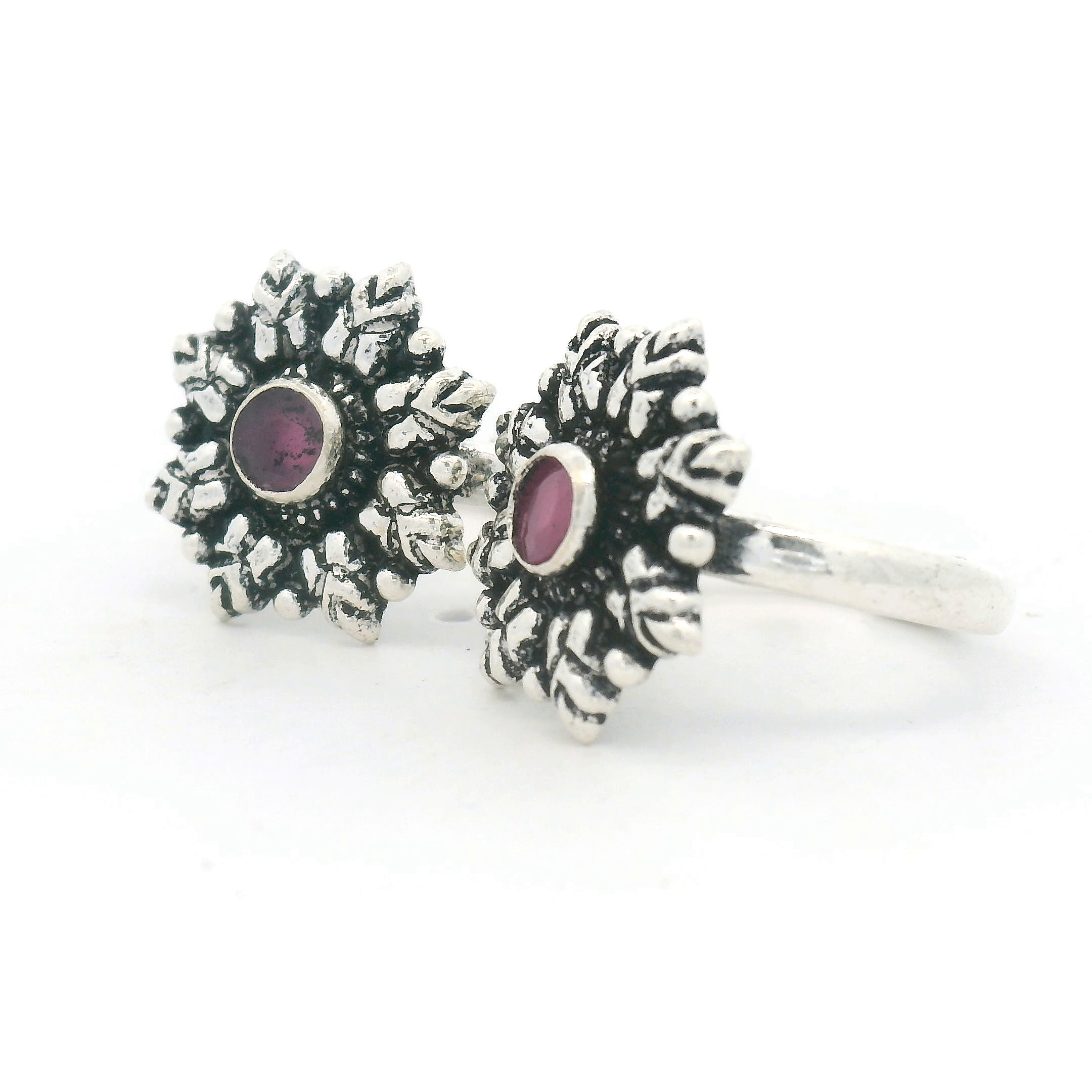 Sun Flower Silver Toerings
