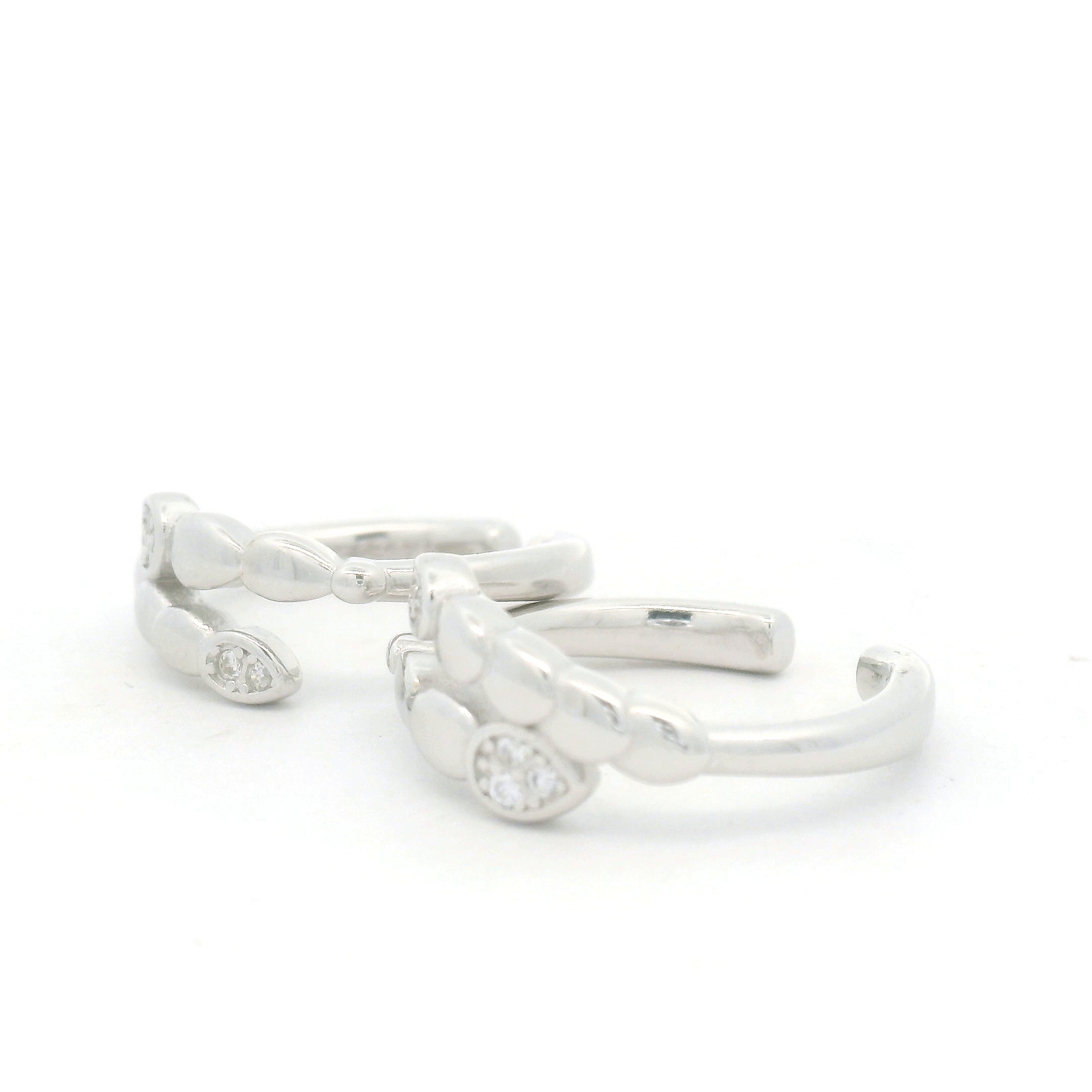 Normal Use Silver Hoop CZ Toe Rings