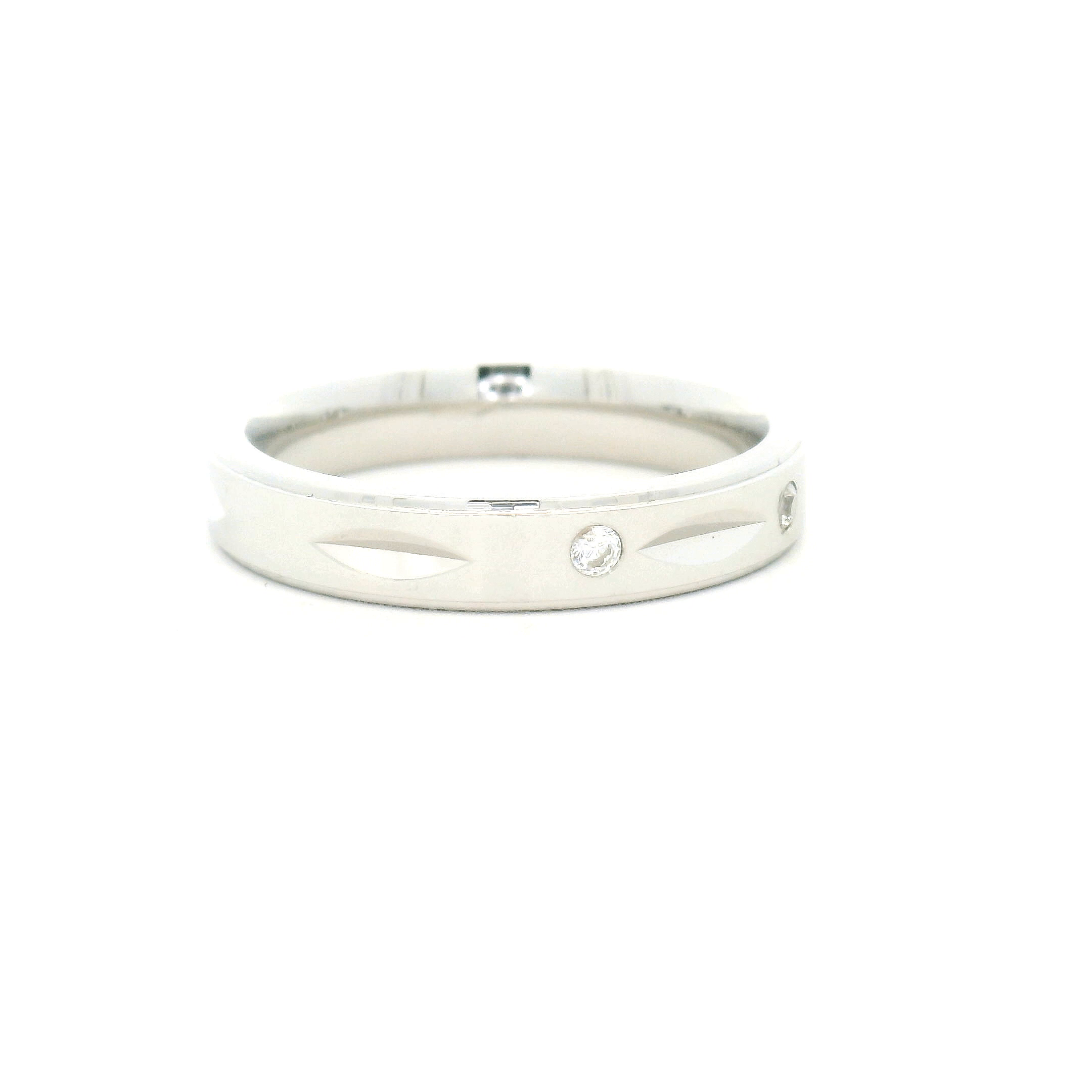 Regular Use Silver Mens Ring with Diamonds