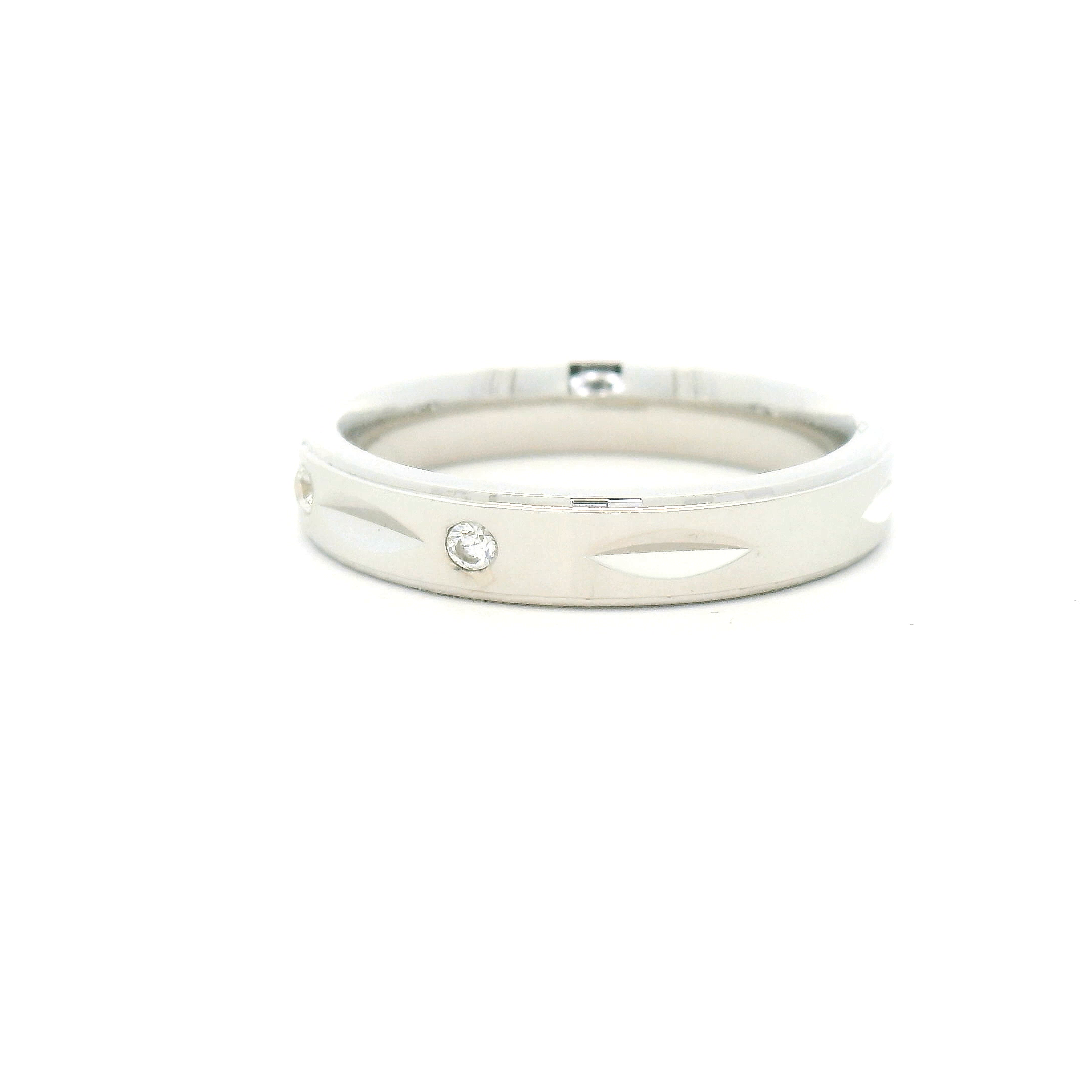 Regular Use Silver Mens Ring with Diamonds