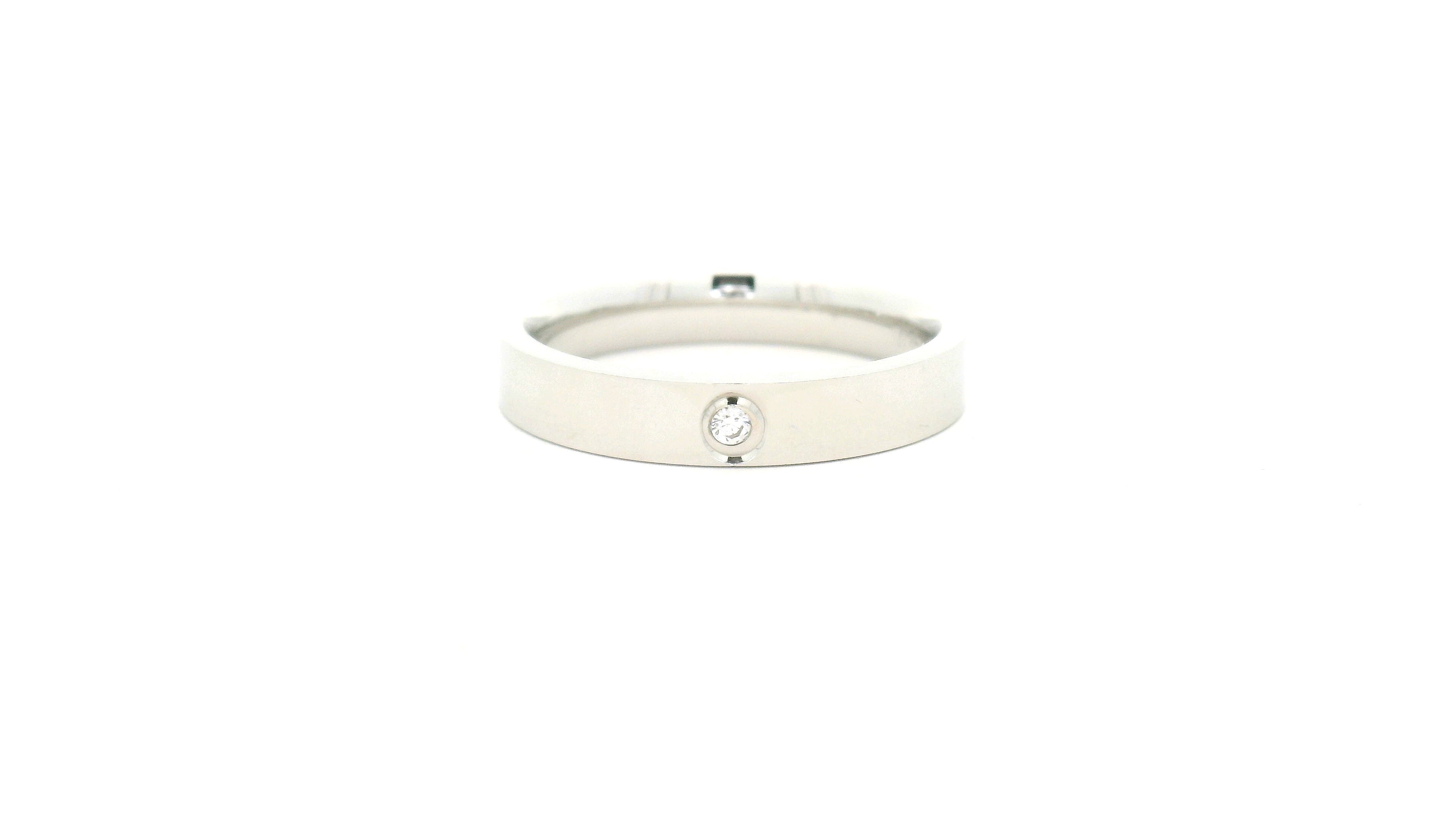 Silver Mens Ring with Diamond Accent