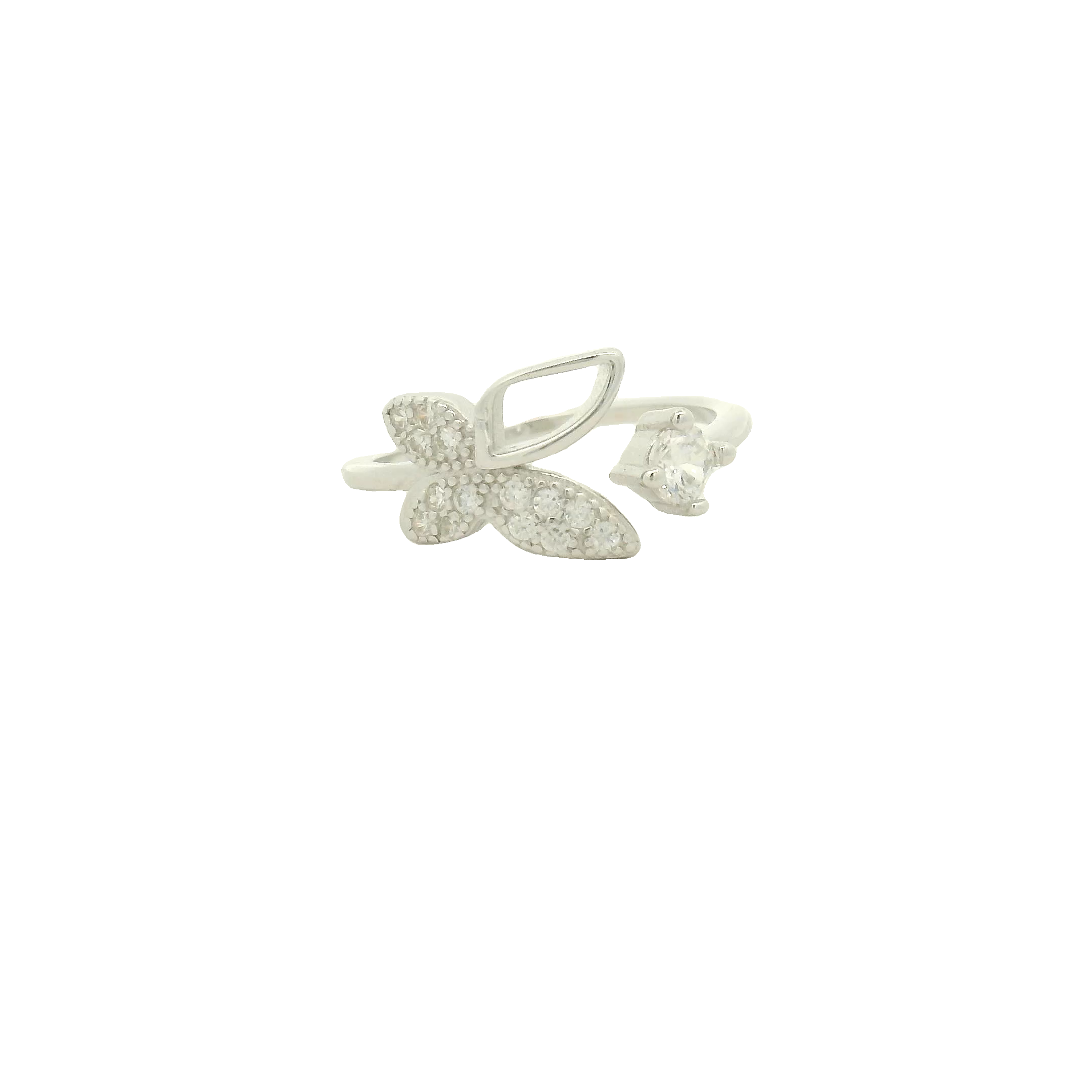 925 Silver Leaf Ring for Girls