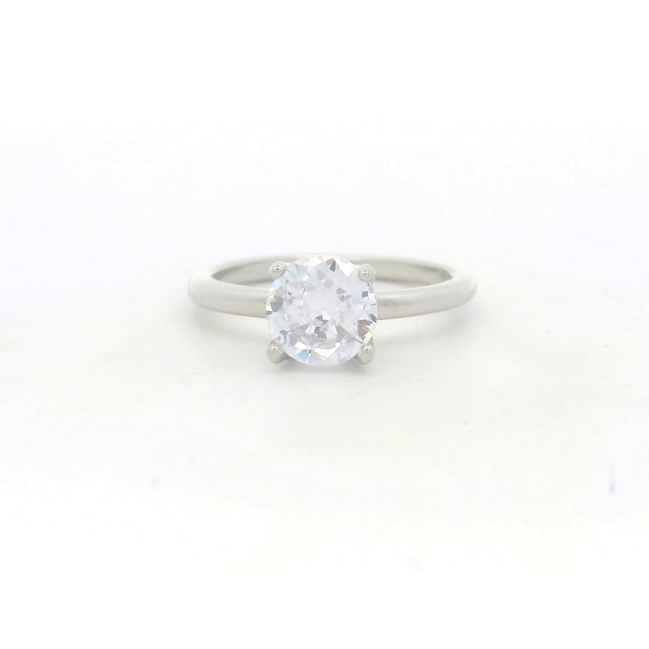 Oval-Cut Silver Ring