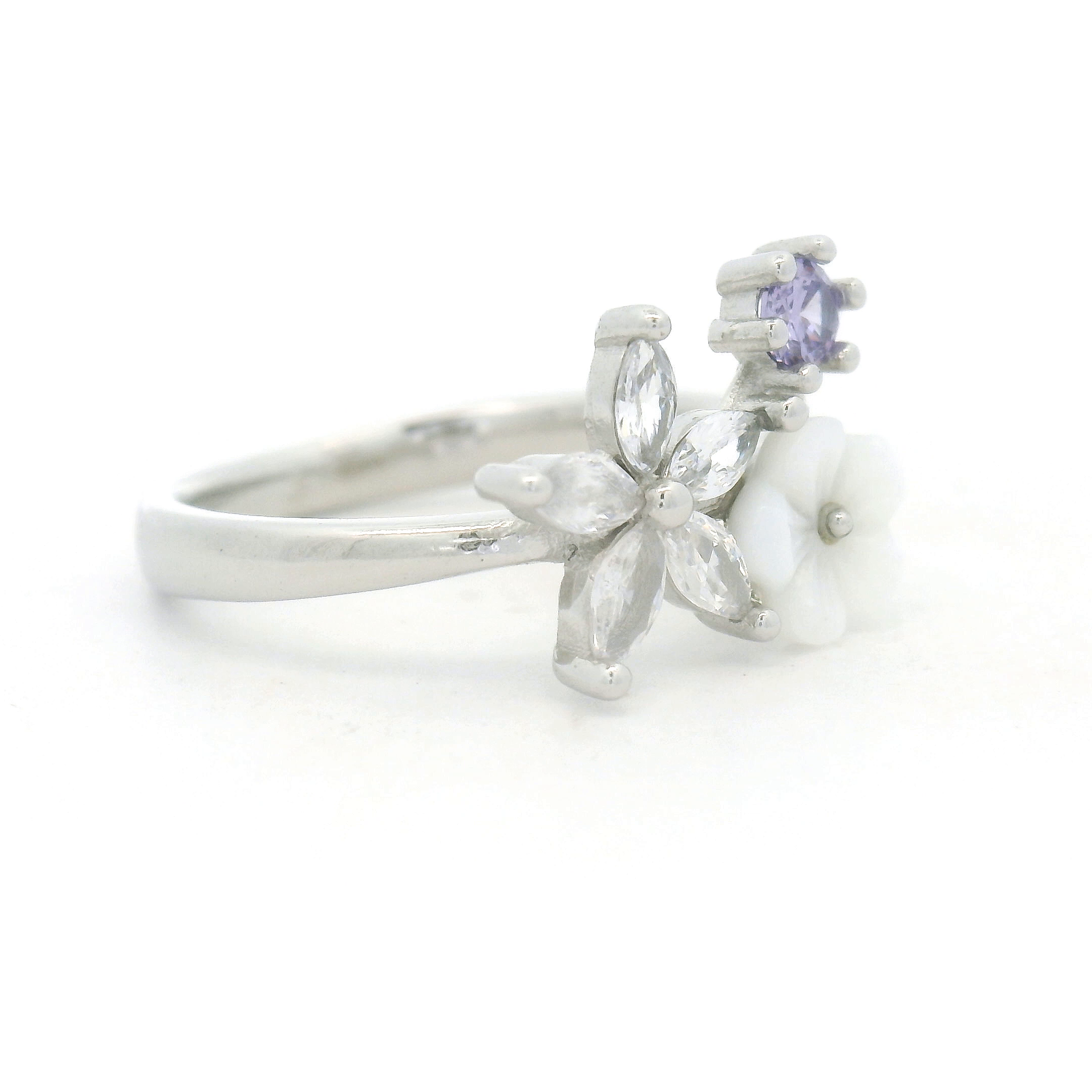 Colorful Floral Design Ring for Girls