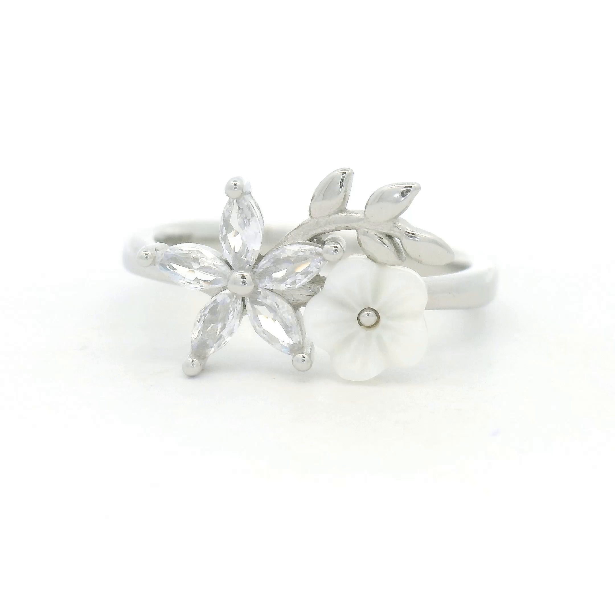 Silver Floral Design Ring