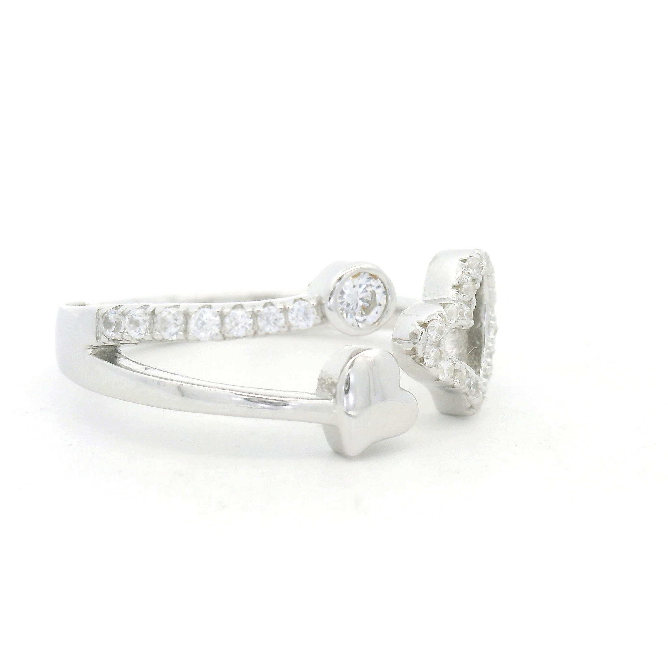 Heart-Shaped Silver Ring