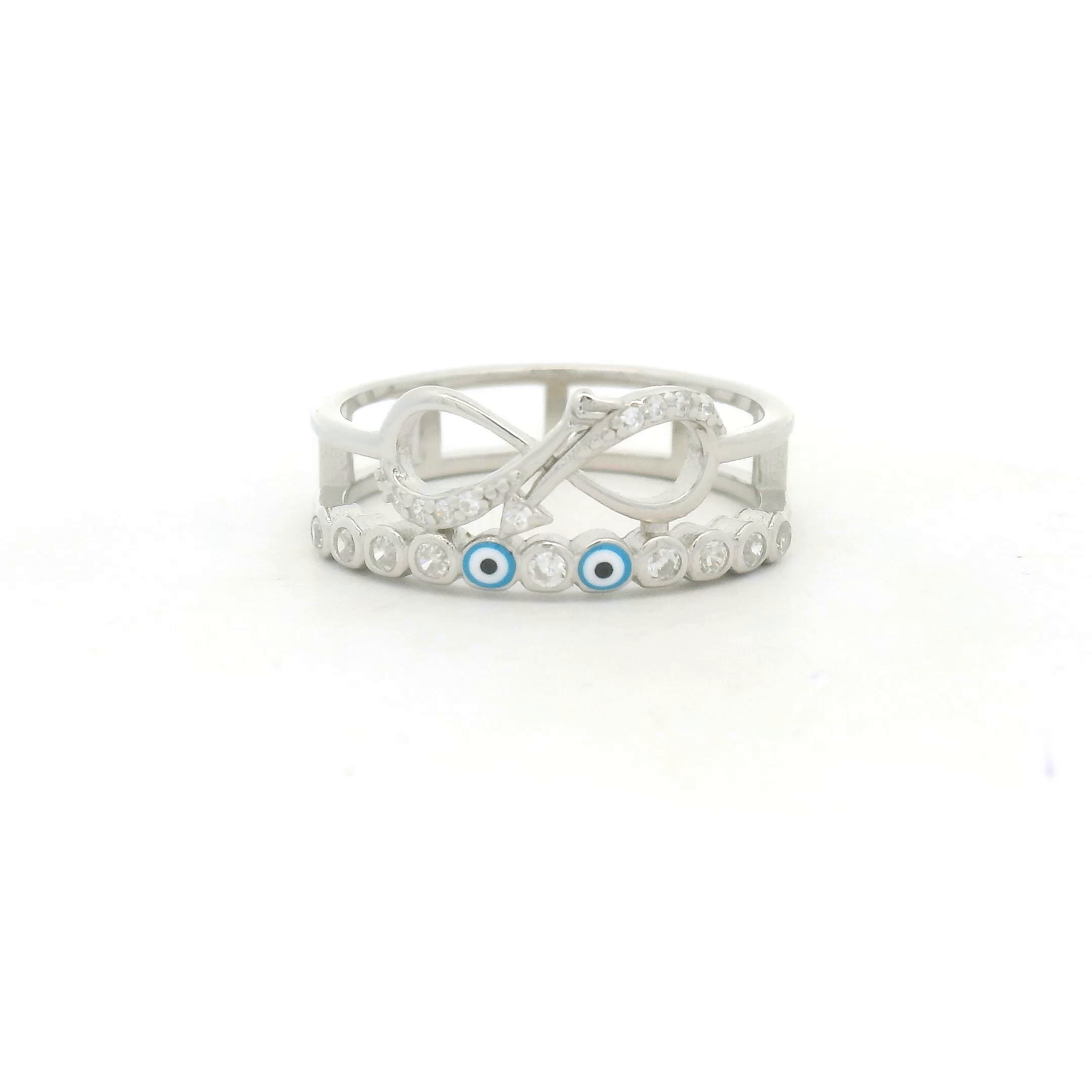 Silver Evil Eye Ring