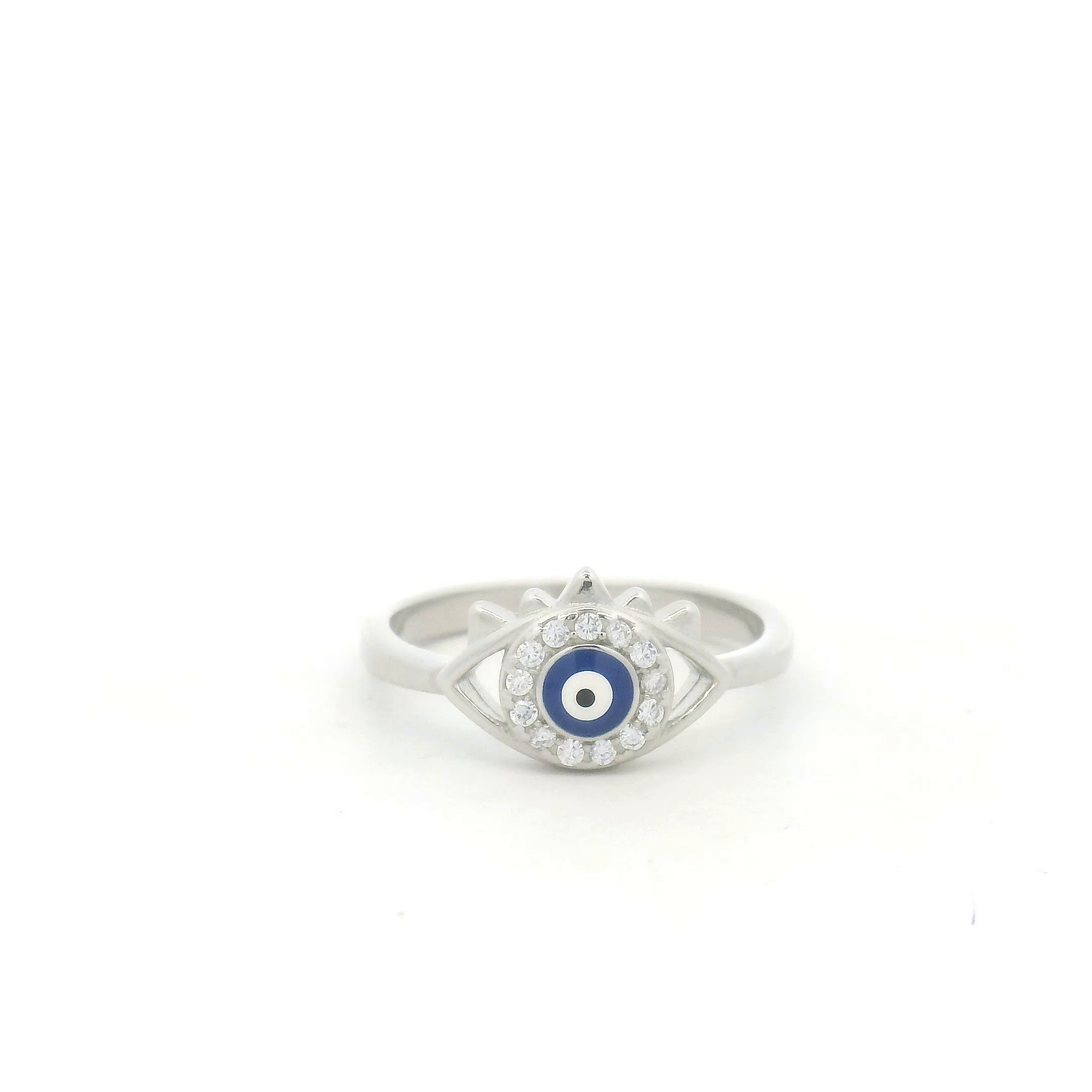 Gemstone Silver Eye Ring