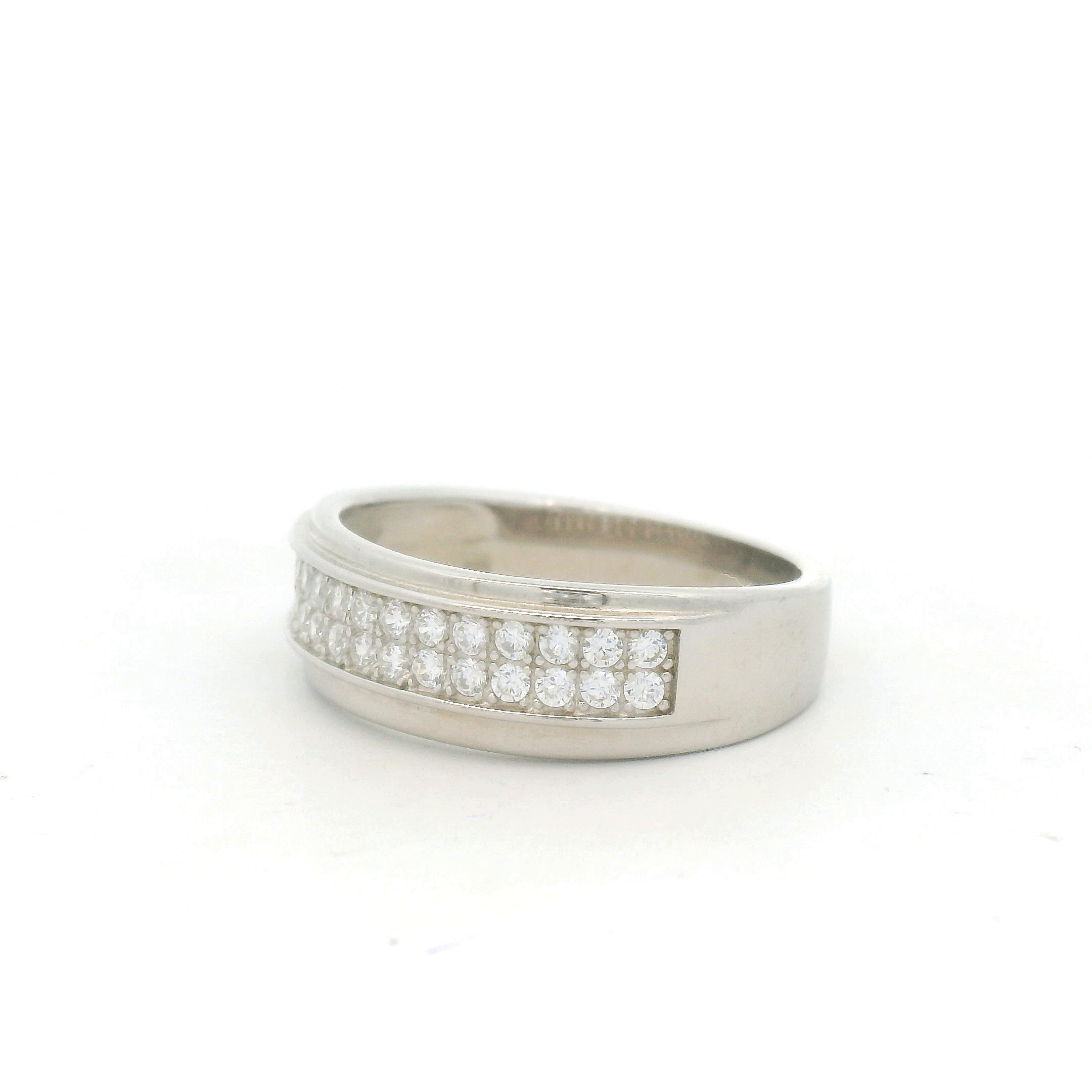 Formal Wear Diamond-Studded Mens Ring