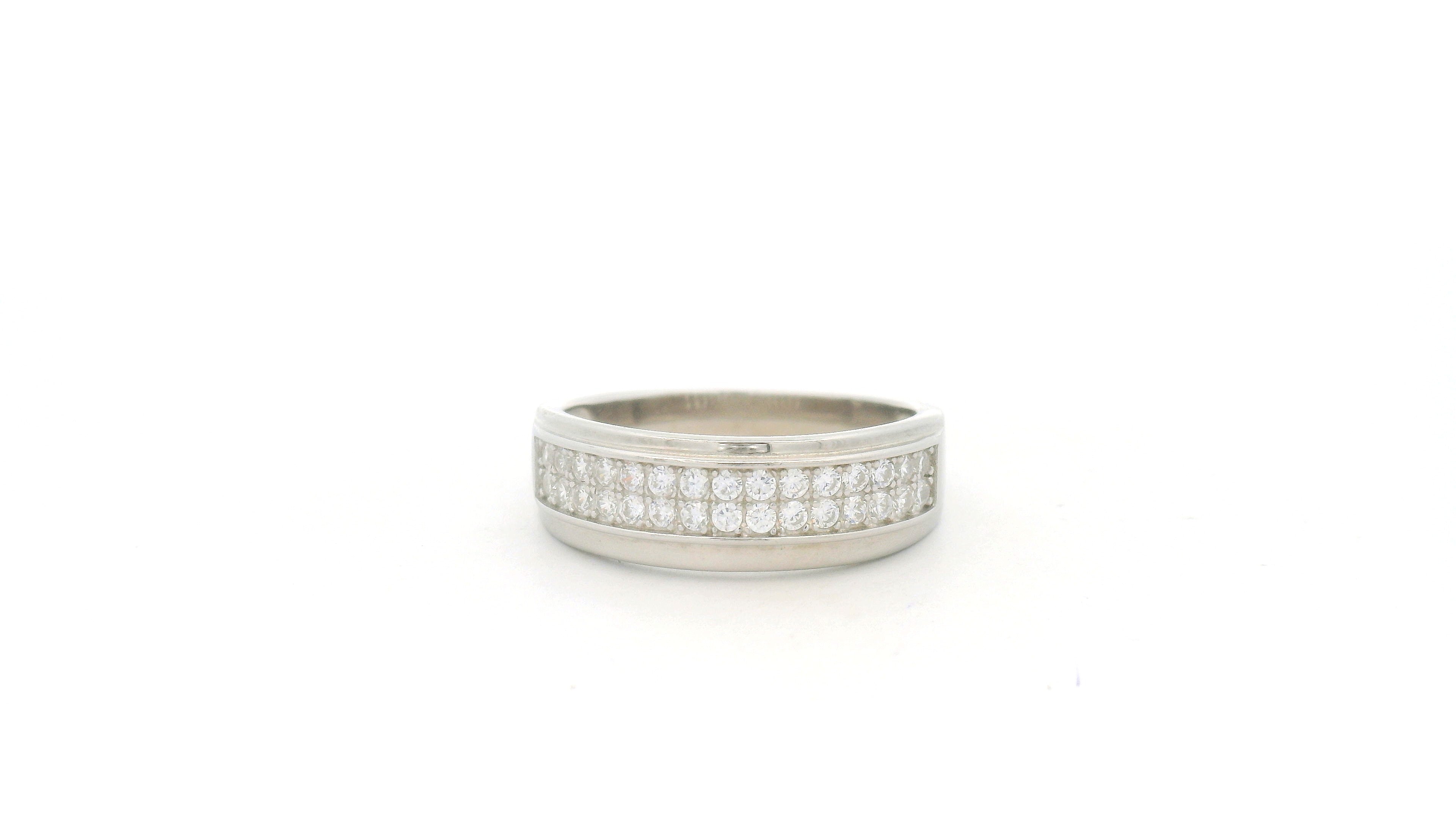 Formal Wear Diamond-Studded Mens Ring