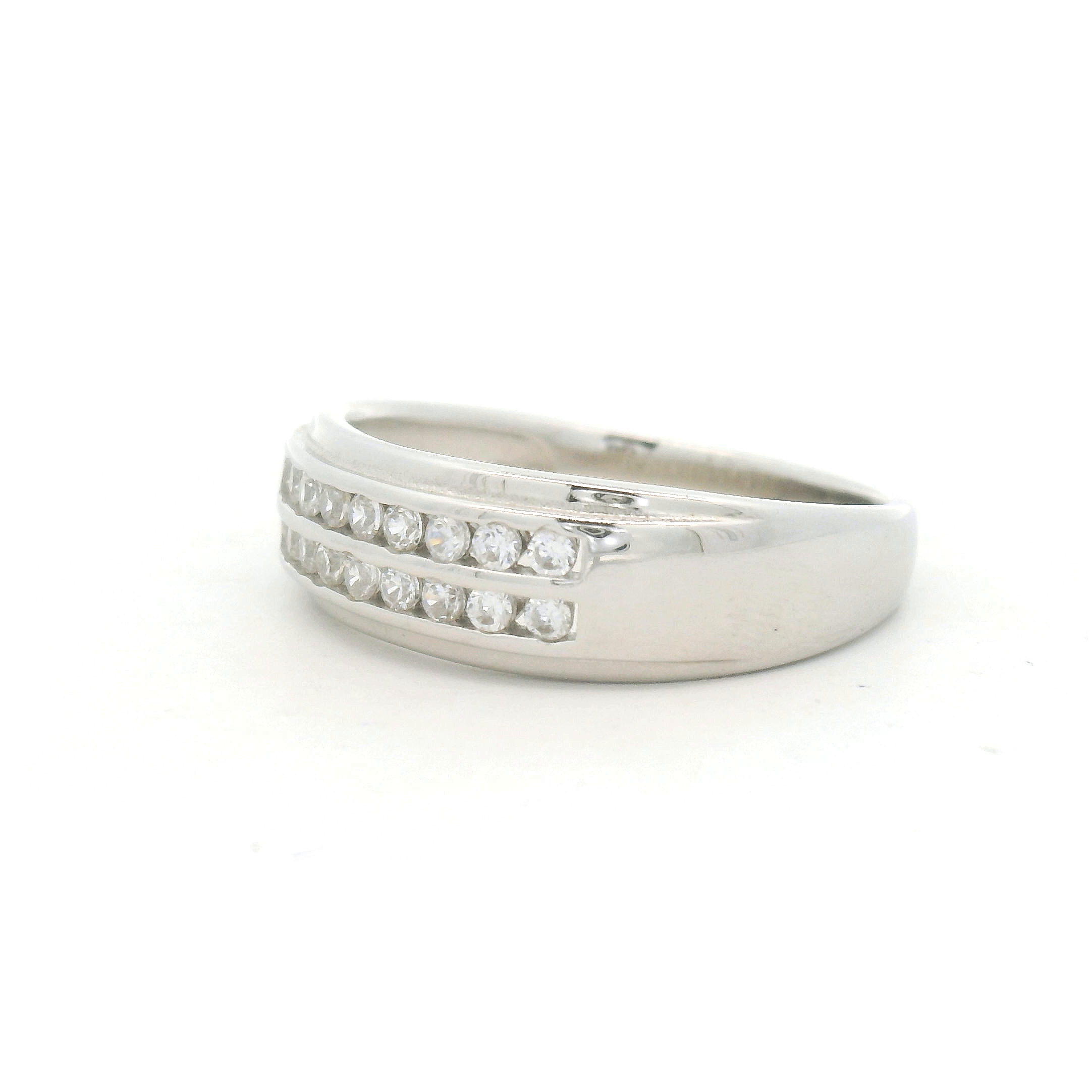 Silver Diamond Ring for Men