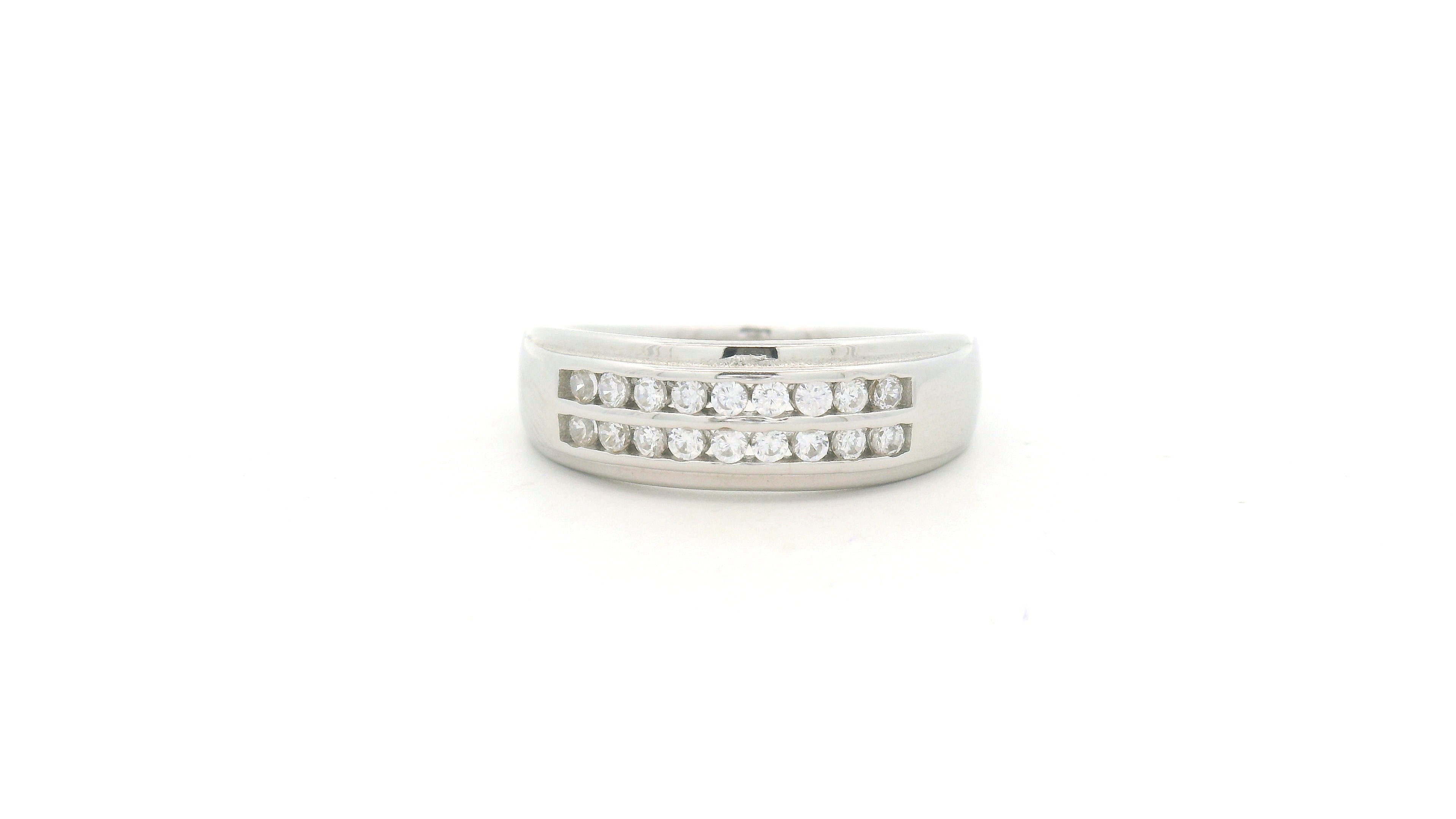 Silver Diamond Ring for Men