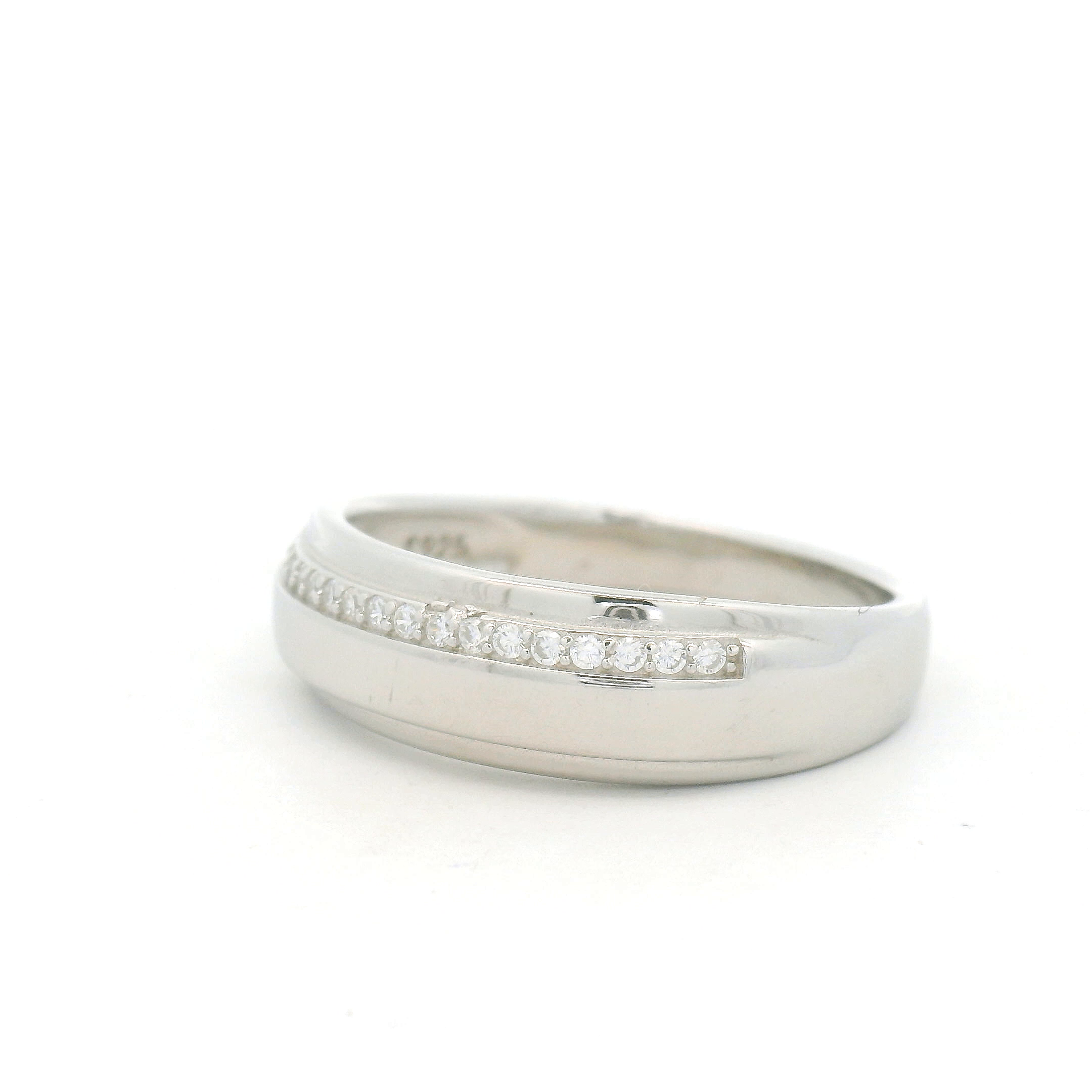 925 Silver Mens Ring with Diamonds